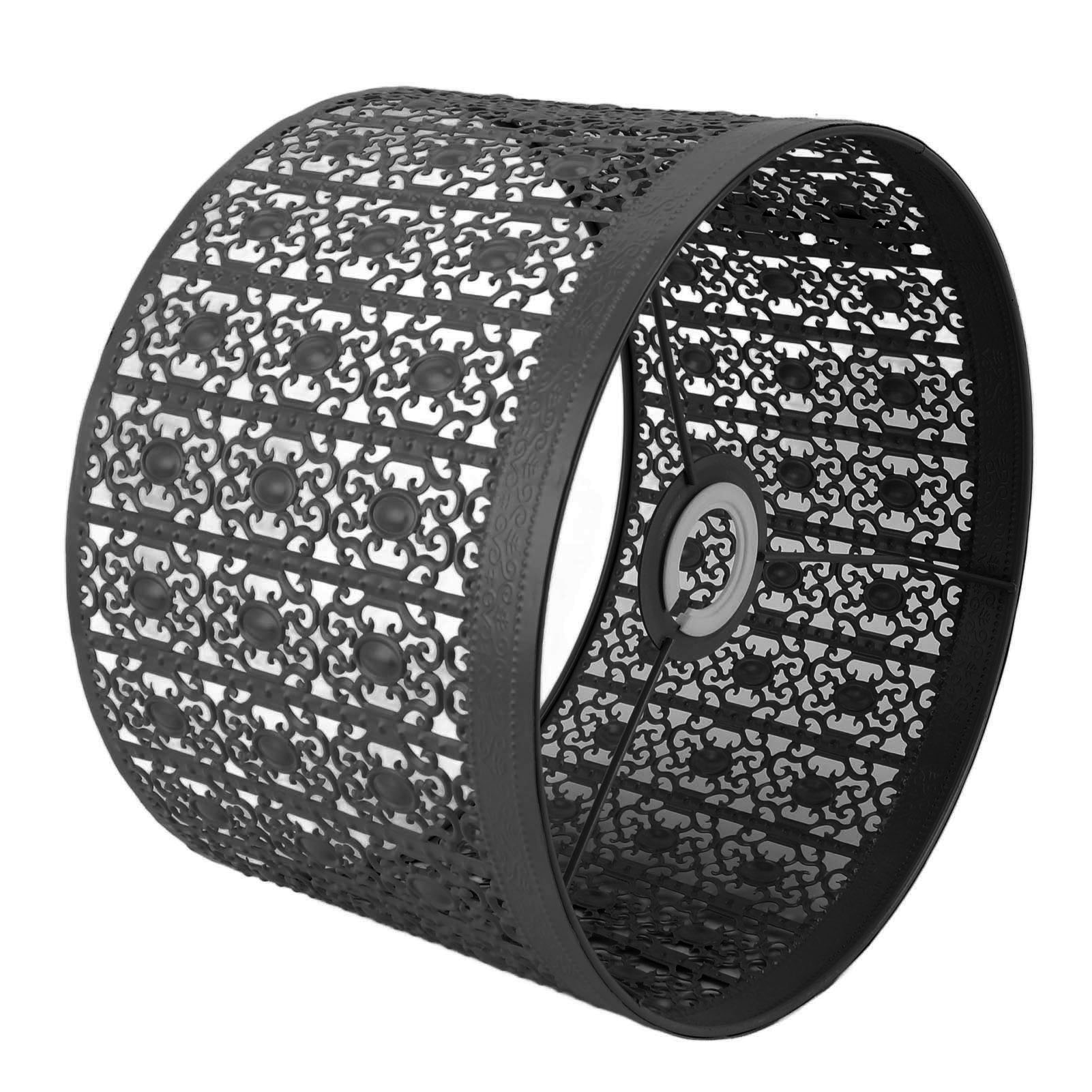 Metalllampenschirm Mit Durchbrochenem Design, E27/e14-klemmfassung, Einfache Montage, Langlebig, Schwarz, Für Tischlampen, Schlafzimmer, Wohnzimmer, Zuhause