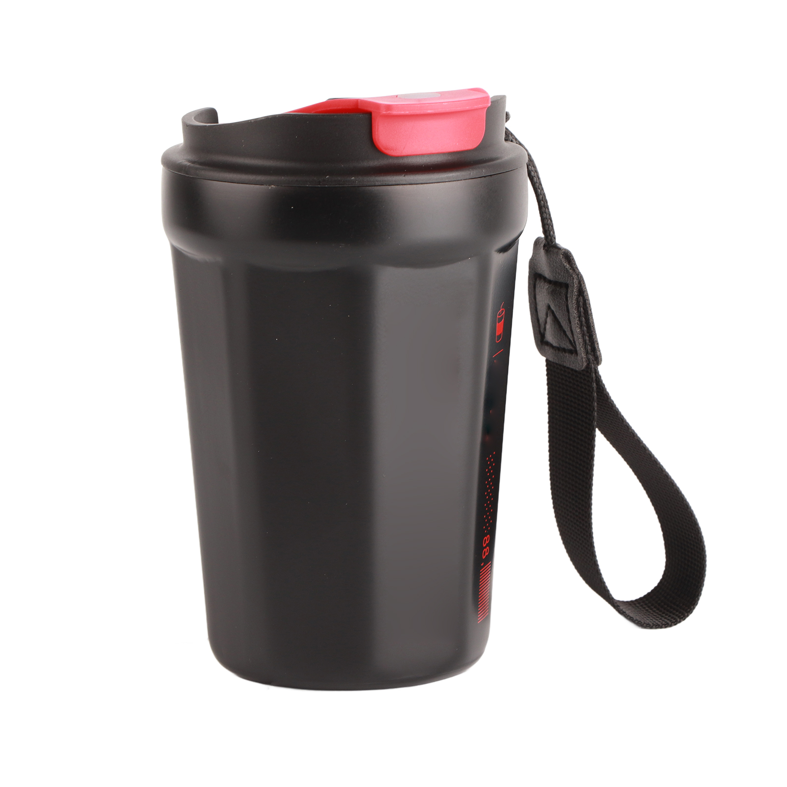 390 Ml Edelstahl-isolierbecher, Hält Getränke Heiß Oder Kalt, Tragbar Für Camping, Zuhause, Schule, Büro, Outdoor-aktivitäten, Schwarz