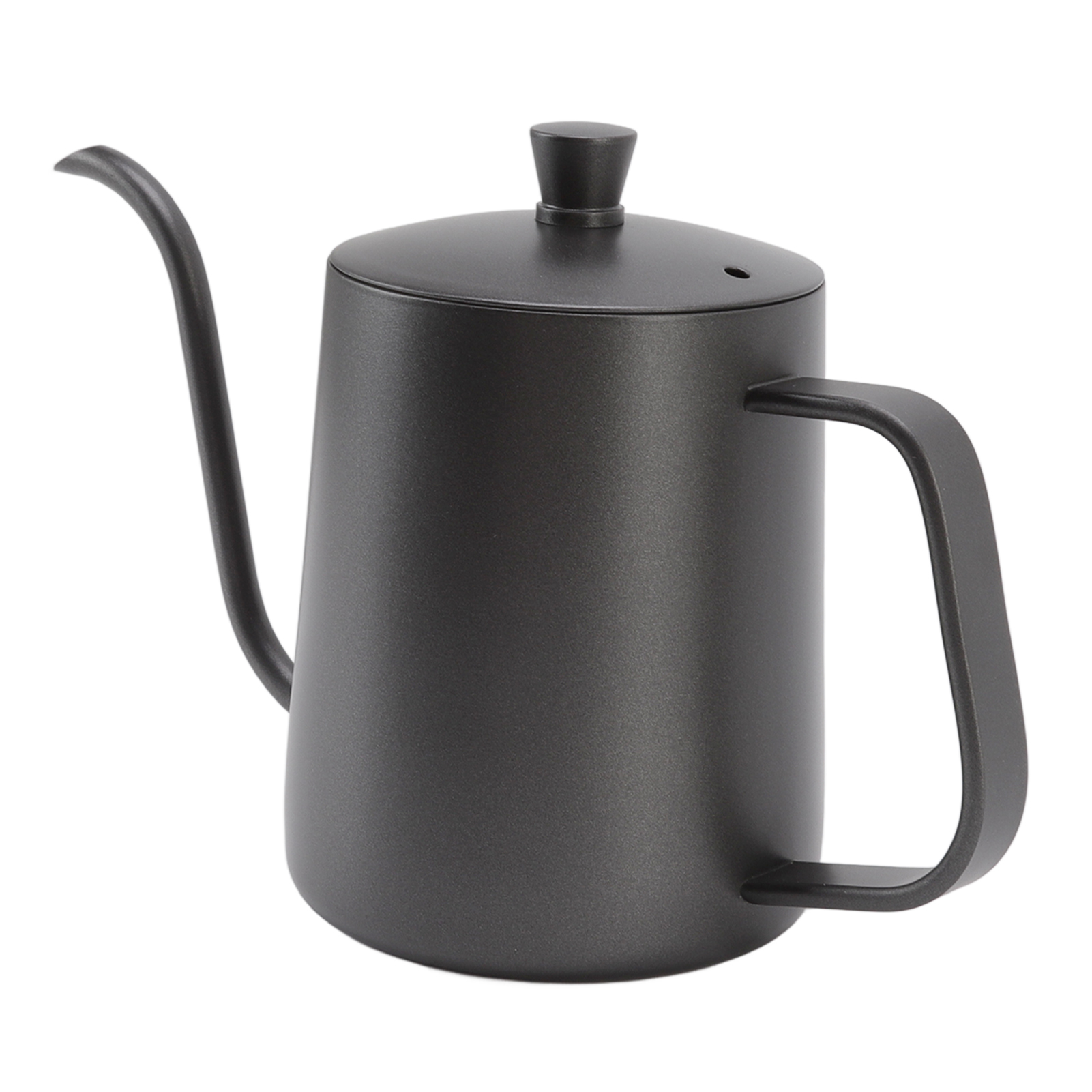 Längliche, Schmale Kaffeekanne Aus Schwarzem Edelstahl, Kleiner Ausgießer Mit Deckel Für Zuhause, 600 Ml
