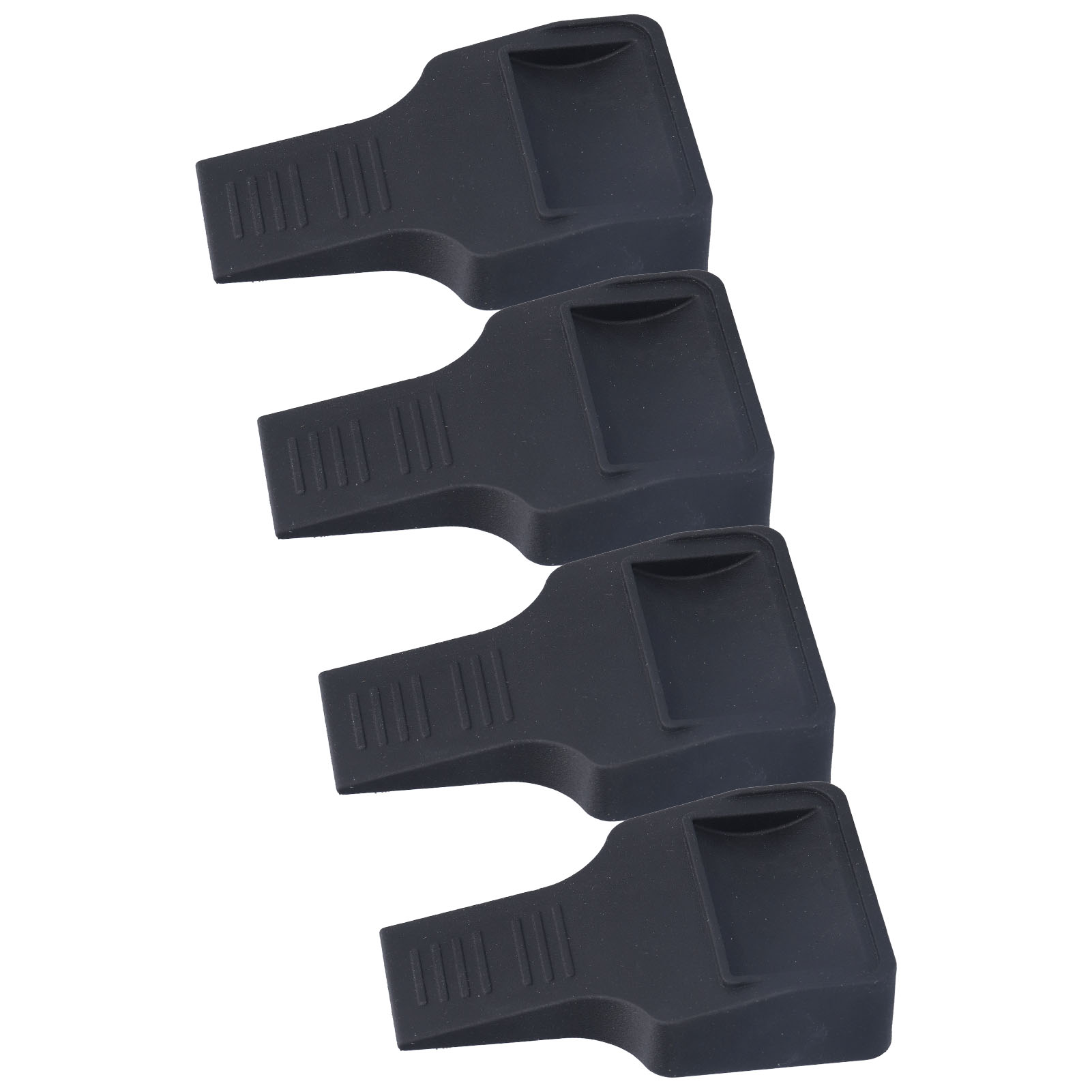 4-teiliges Set U-förmiger Rollenstopper, Rollenteller, Zubehör Für Sofas, Betten, Stühle Und Möbel, Schwarz