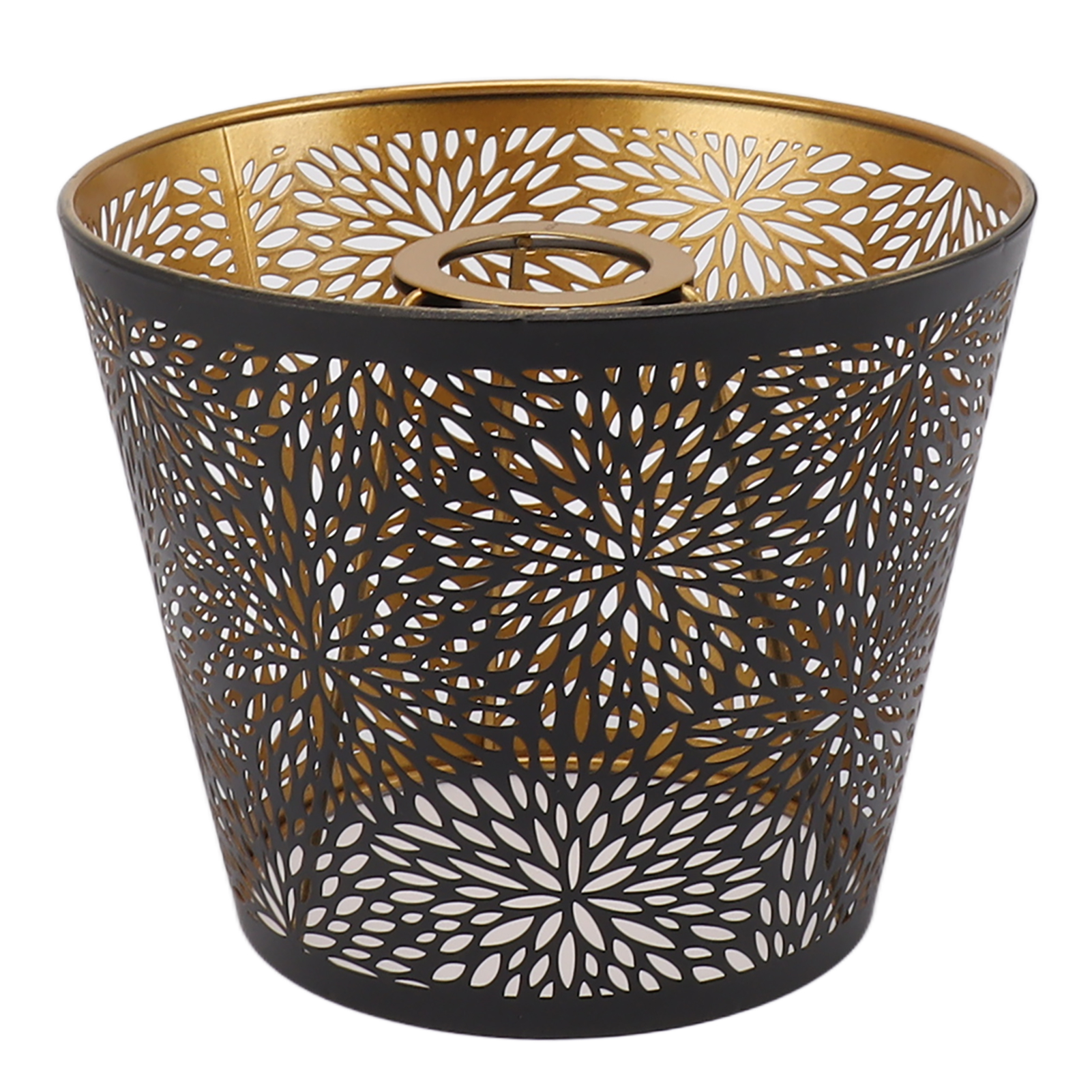 Metalllampenschirm E26/e27 Mit Waldmotiv, Dekorativem Eisenschnitt, Gold-interieurdesign, Schwarz, Für Tisch-, Wand- Oder Deckenleuchten
