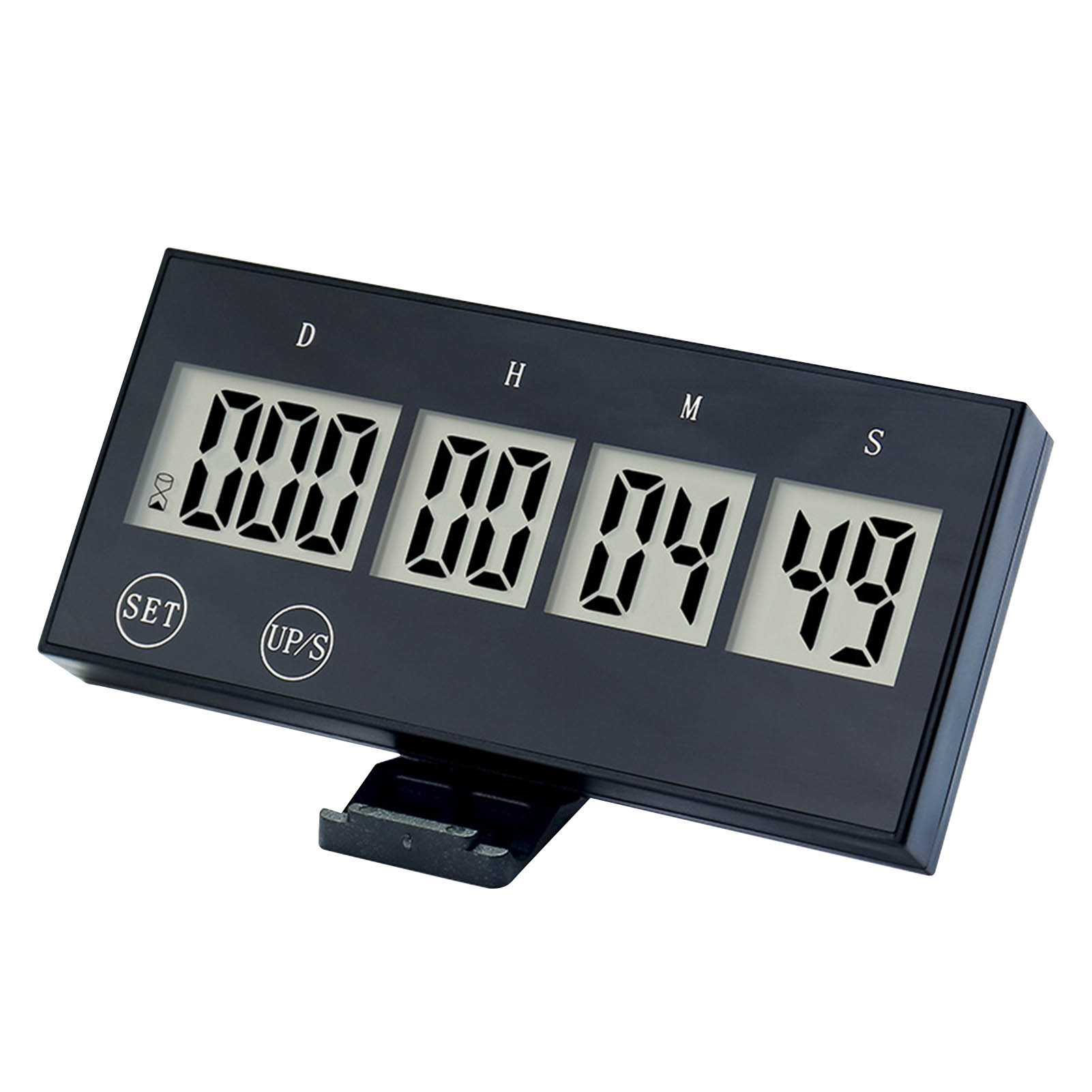 Kompakter Lcd-touchscreen-timer Für Prüfungen, Studium, Büro, Schule, Küche – Schwarzer Tischtimer Mit Digitalanzeige Und Stoppuhr