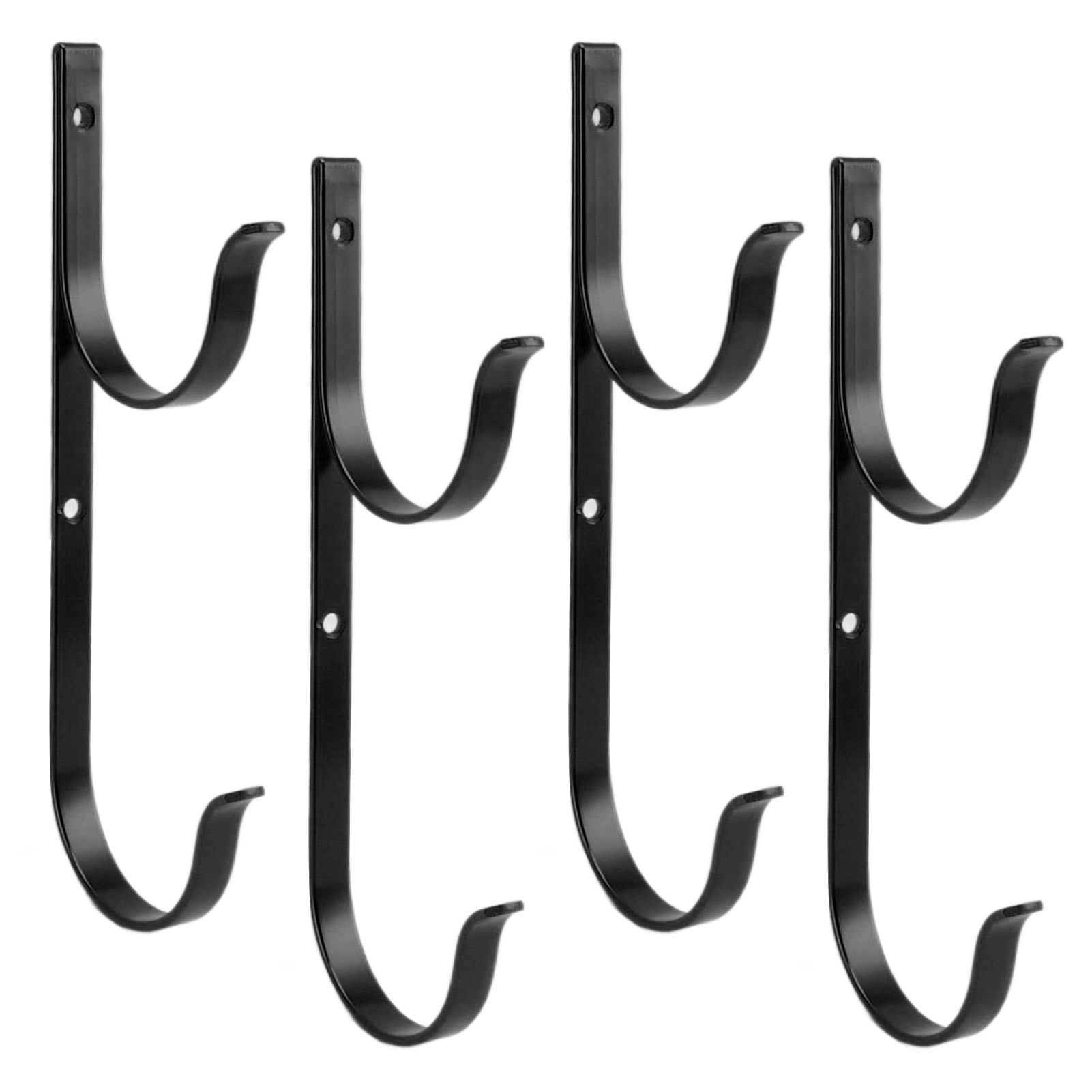 Professionelle Aluminium-stangenhalter Für Stangen, Bürsten, Staubsaugerschläuche Und Gartengeräte – Schwarz