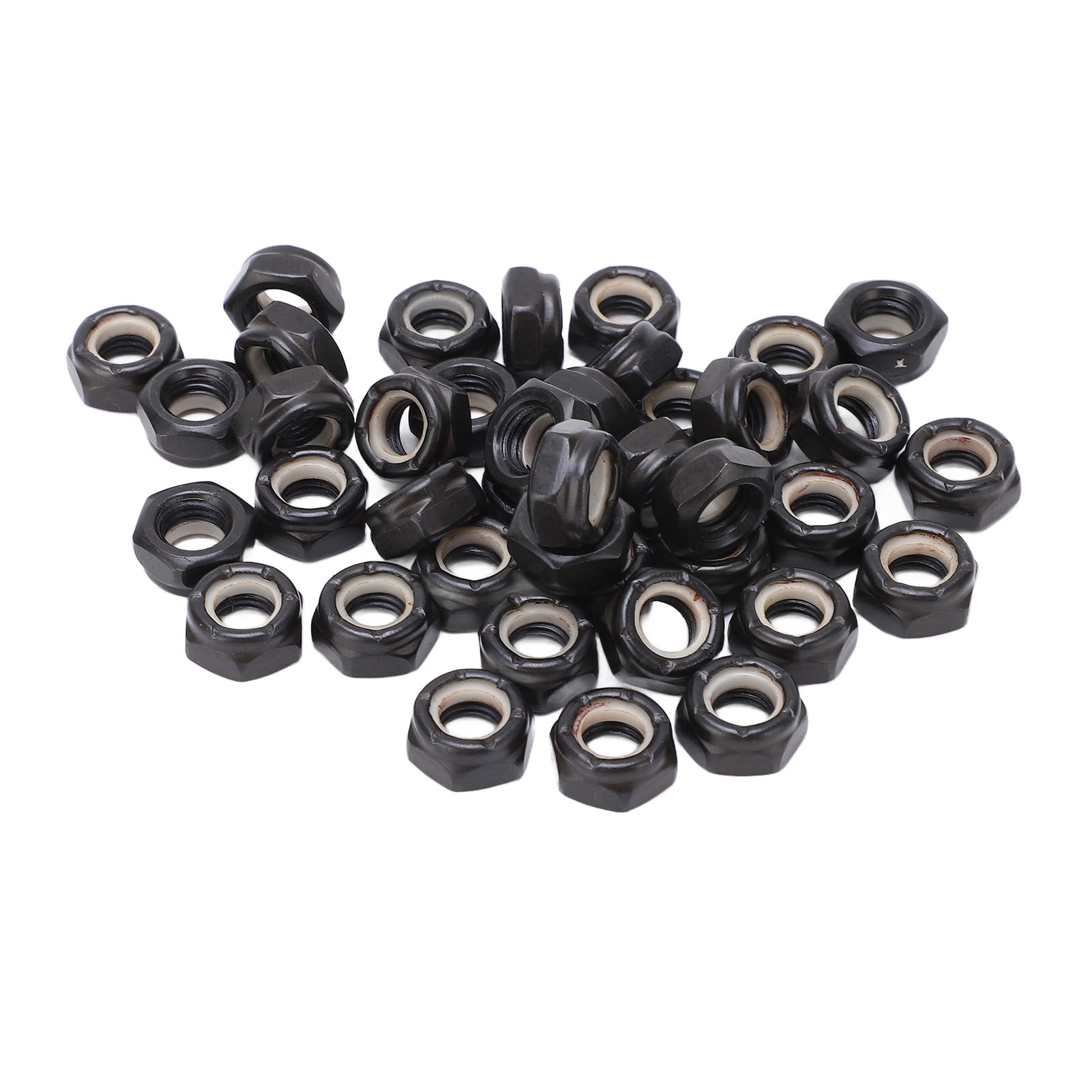 40-teiliges Set Aus Achsenmuttern Aus Kohlenstoffstahl Für Skateboards, Schwarzes Skateboard-achsen-hardware-set