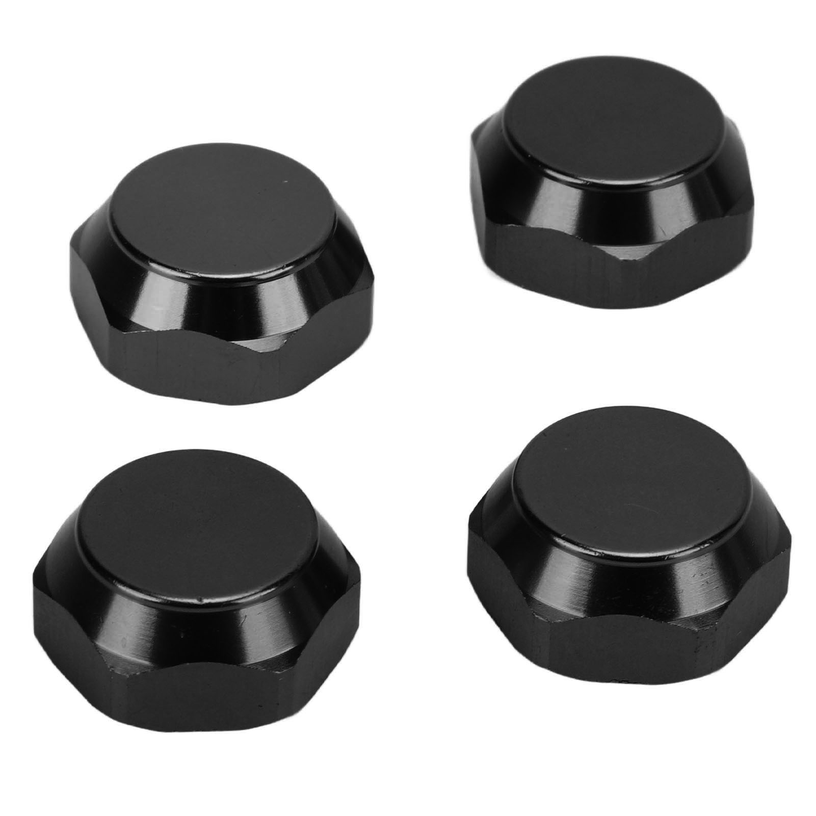 Sechskant-radmuttern (17 Mm), Staubdichte Kappen Aus Aluminiumlegierung Für 1/8 Rc-cars, Upgrade-zubehör, Schwarz