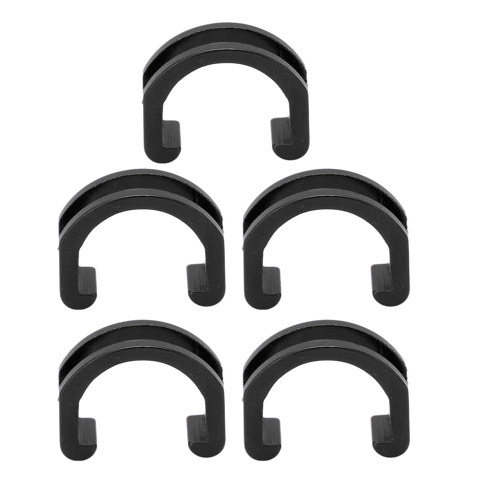 Set Mit 5 C-förmigen Fahrradklemmen Aus Aluminiumlegierung, Wiederverwendbare U-förmige Fahrradclips, Schwarz