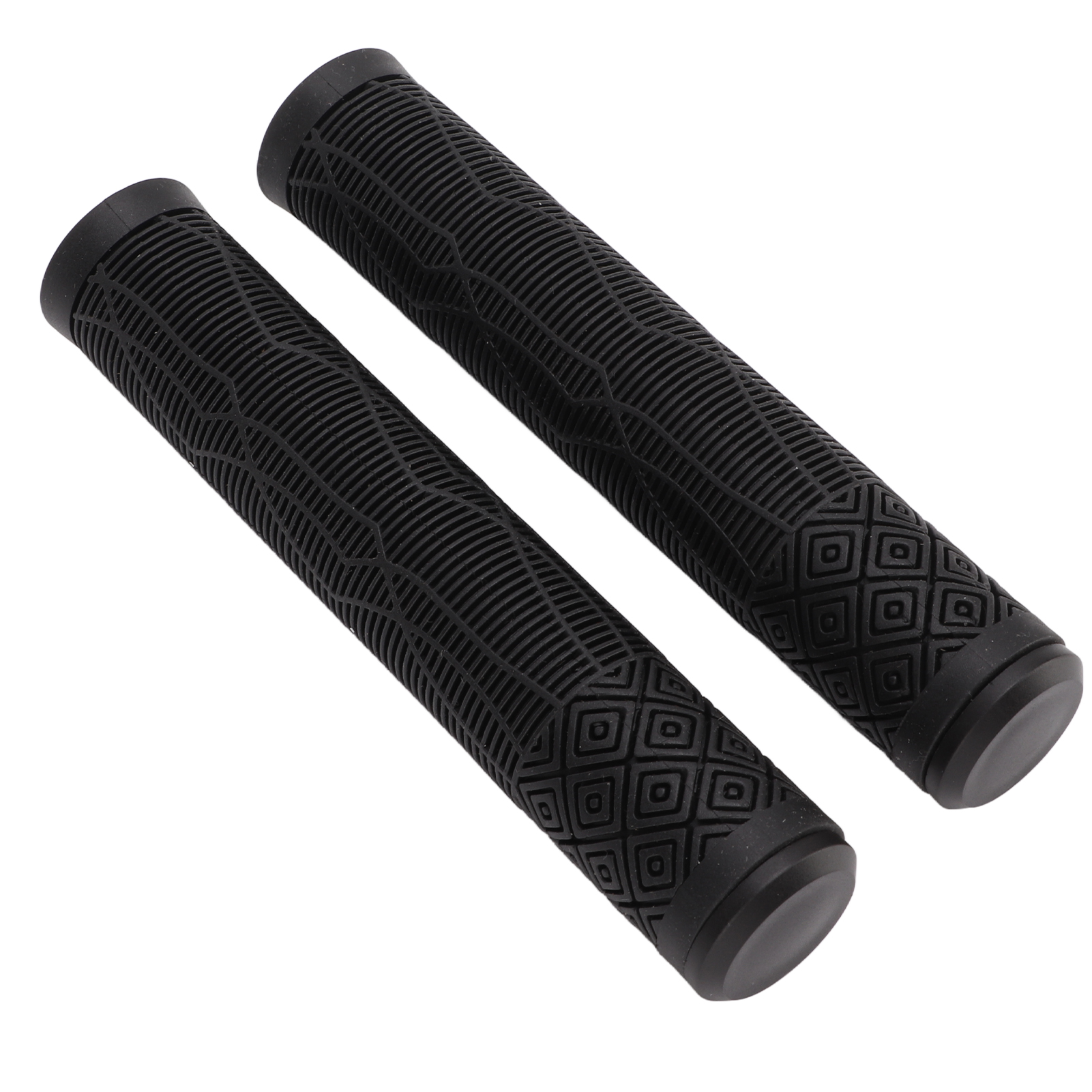22,2 Mm Tpe-gummigriffe Für Mountainbikes, Rutschfest, Weich, Mit Verschlusskappe, Schwarz