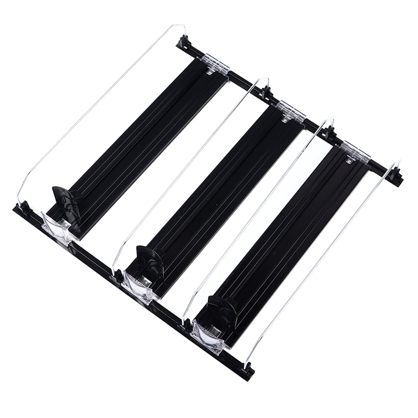 38 Cm Großer Getränkehalter Für Den Kühlschrank, Automatischer Dosenauswurf, Geeignet Für 12-oz-, 16-oz- Und 20-oz-dosen, Getränkespender, Verstellbare Breite, E-form, Schwarz