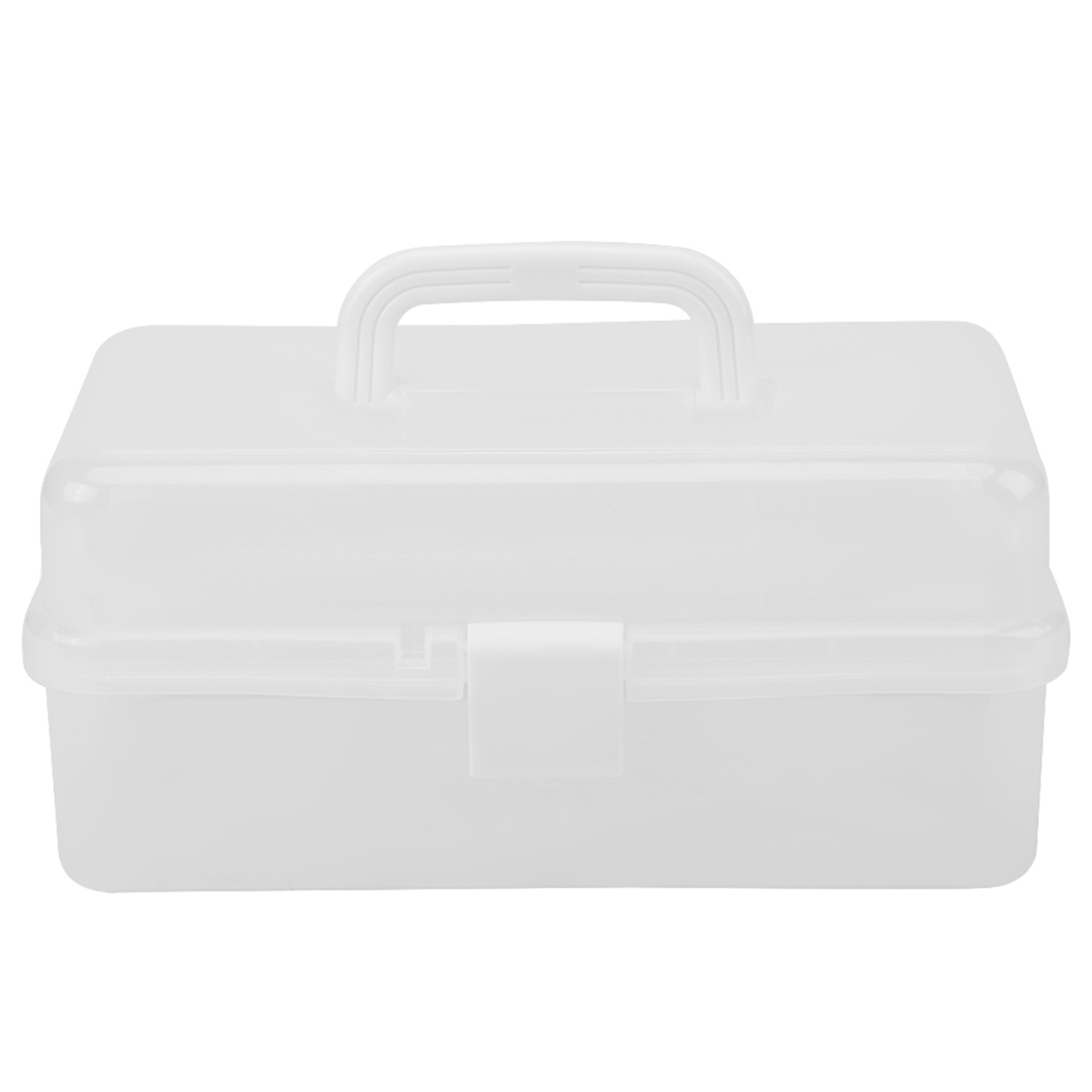 Dreistöckige, Faltbare Aufbewahrungsbox Aus Kunststoff, Werkzeugorganizer Mit Griff, Transparent