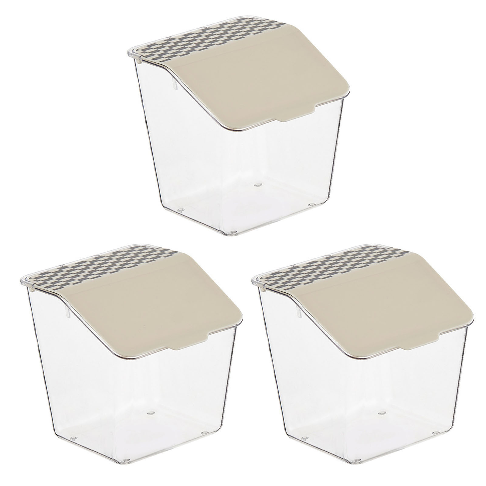 Set Aus 3 Transparenten Wanddosen Für Knoblauch Und Zwiebeln, Elegante Küchenaufbewahrung.