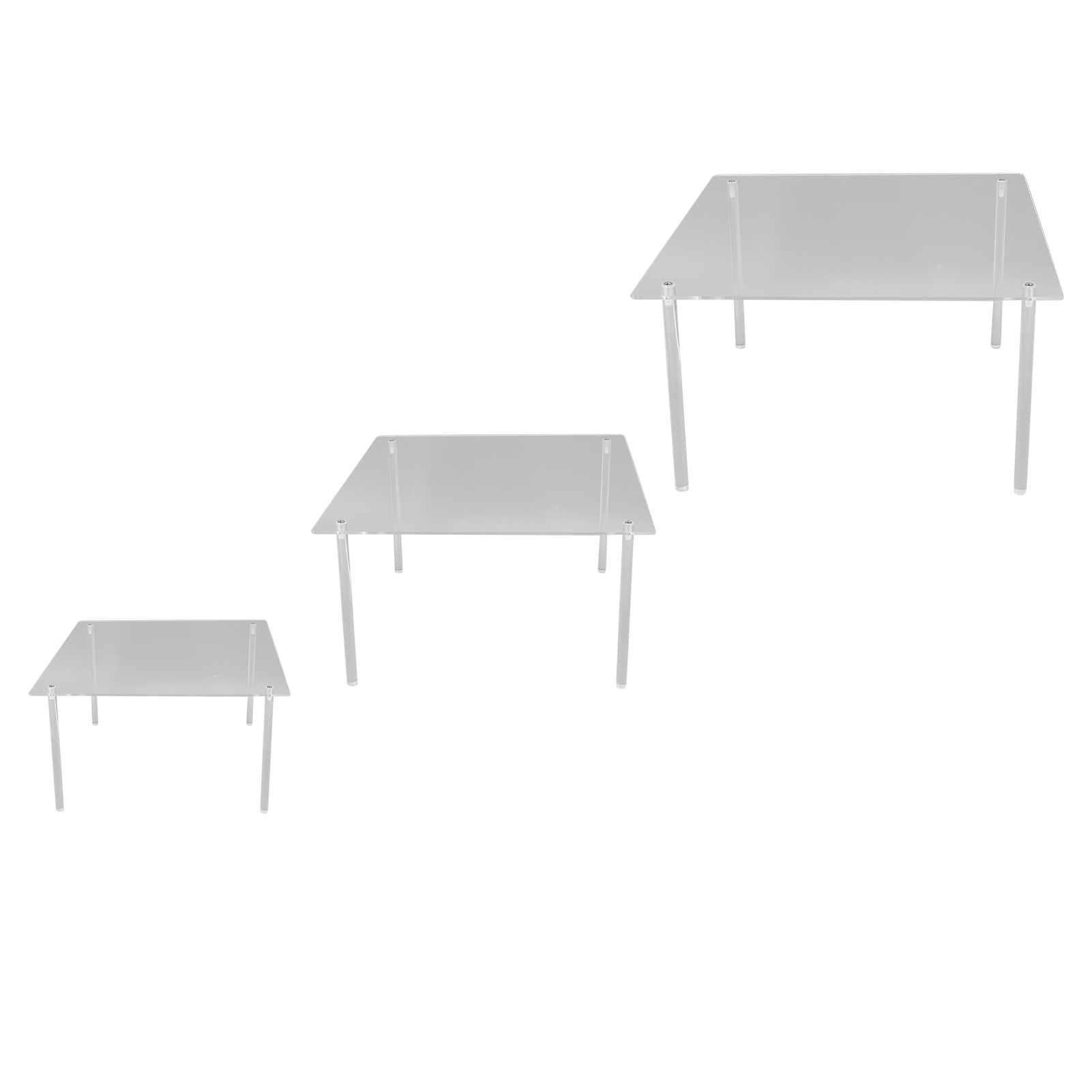 Set Aus 3 Transparenten Acryl-kuchenständern, Perfekt Für Cupcakes, Pizza, Desserts, Weihnachten, Hochzeiten, Geburtstage, Babypartys Und Nachmittagstees.