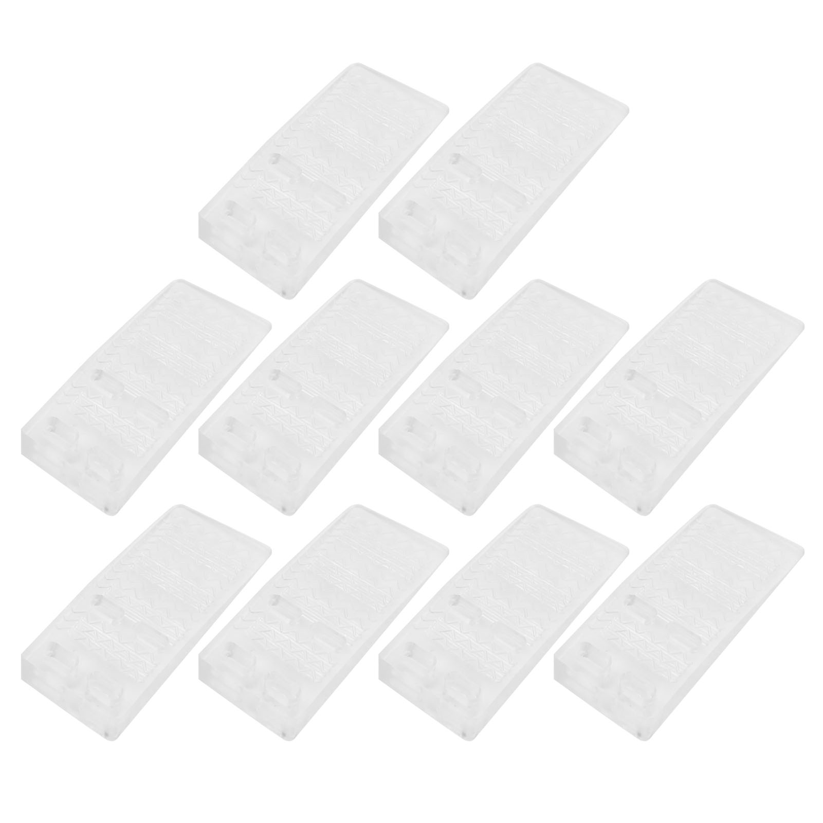 Set Mit 10 Transparenten, Quadratischen Türstoppern, Stapelbar, Hohl, Sicherheitstürstopper Für Zuhause