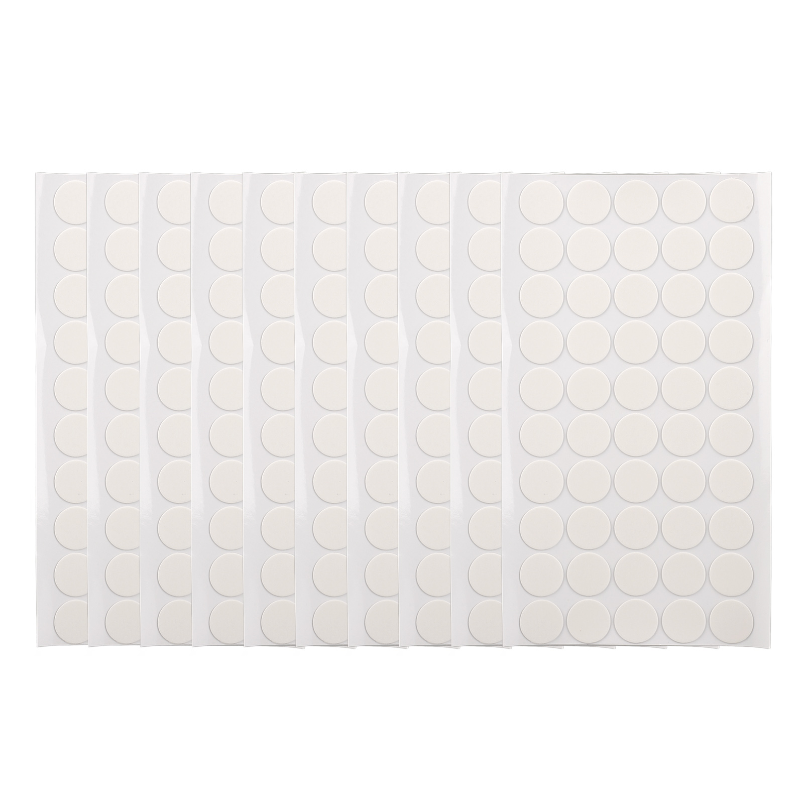 Selbstklebende Klettbänder, 10 Blatt, 20 Mm Breit, 500 Stück, Transparent, Wasserfest, Rückstandsfrei, Doppelseitig