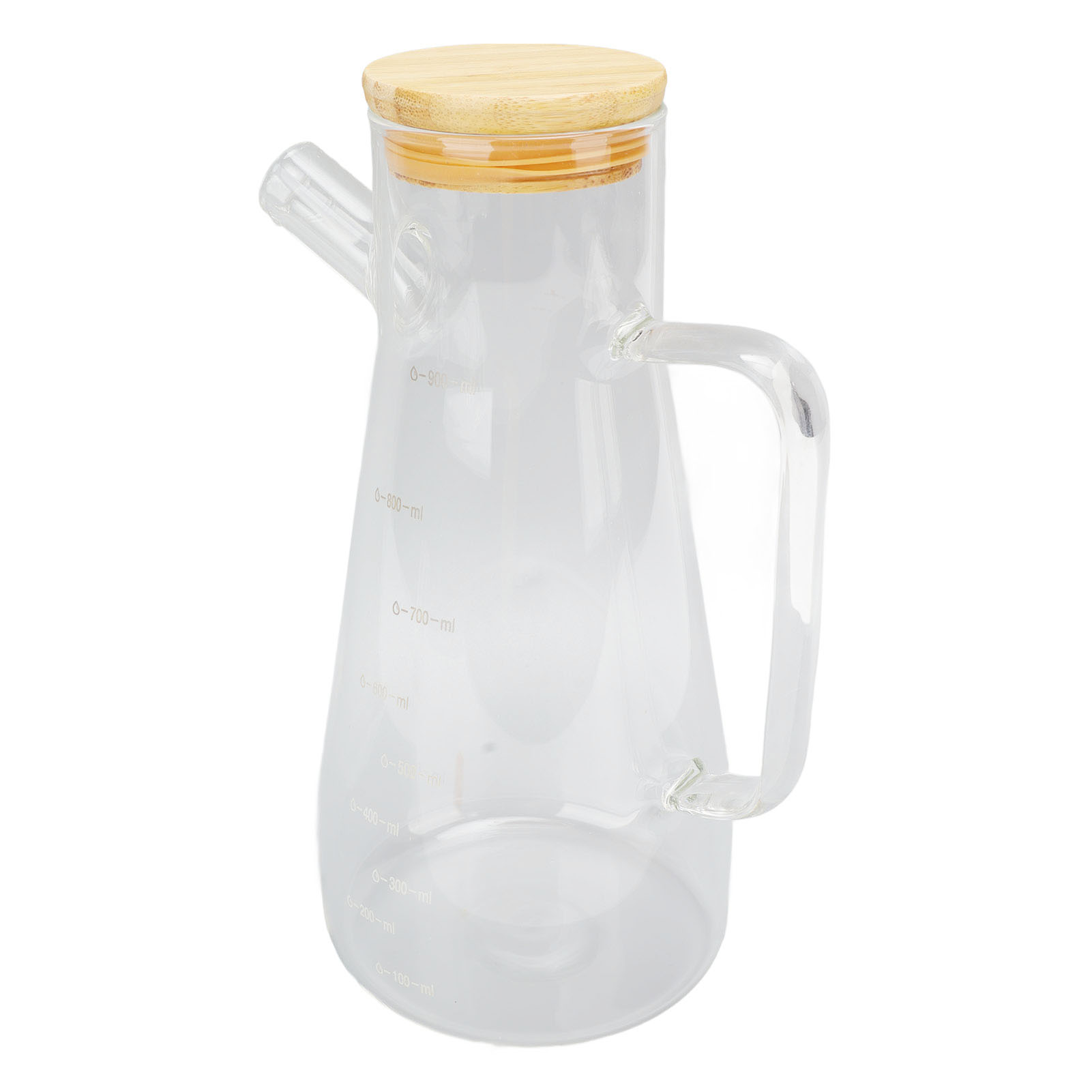900-ml-ölflasche Aus Borosilikatglas Mit Ausgießer, Gut Lesbarer Skala, Ergonomischem Griff, Rostfrei Und Transparent, Für Essig Und Küchengewürze