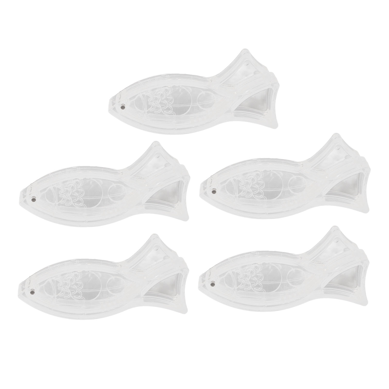 5-teilige Manuelle Zitronenpresse, Fischförmig, Tragbar, Transparent, Für Obst, Zuhause, Restaurant, Café