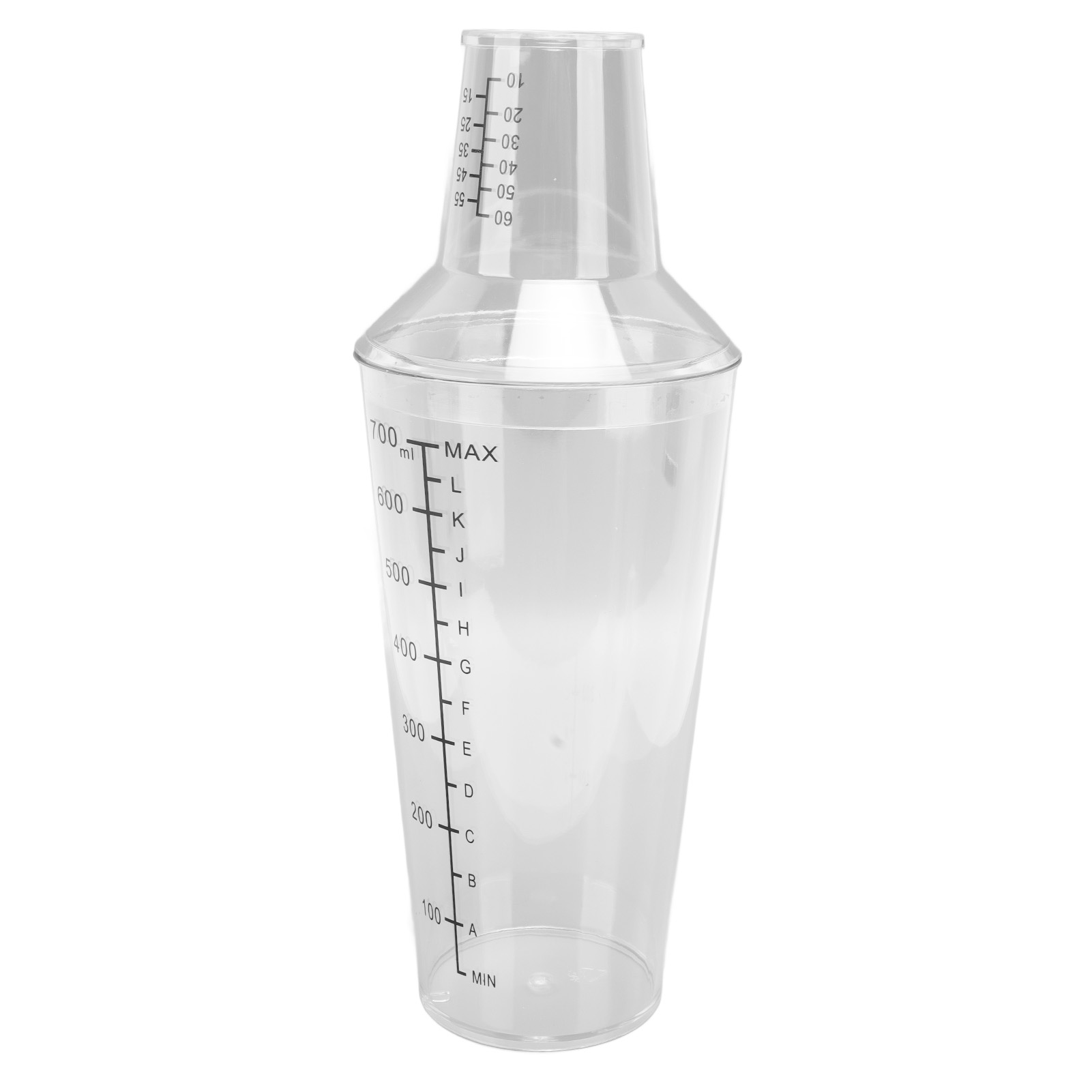 Transparenter Cocktailshaker (700 Ml), Standardfassungsvermögen, Graduiert, Auslaufsicher, Bar- Und Barkeeper-set