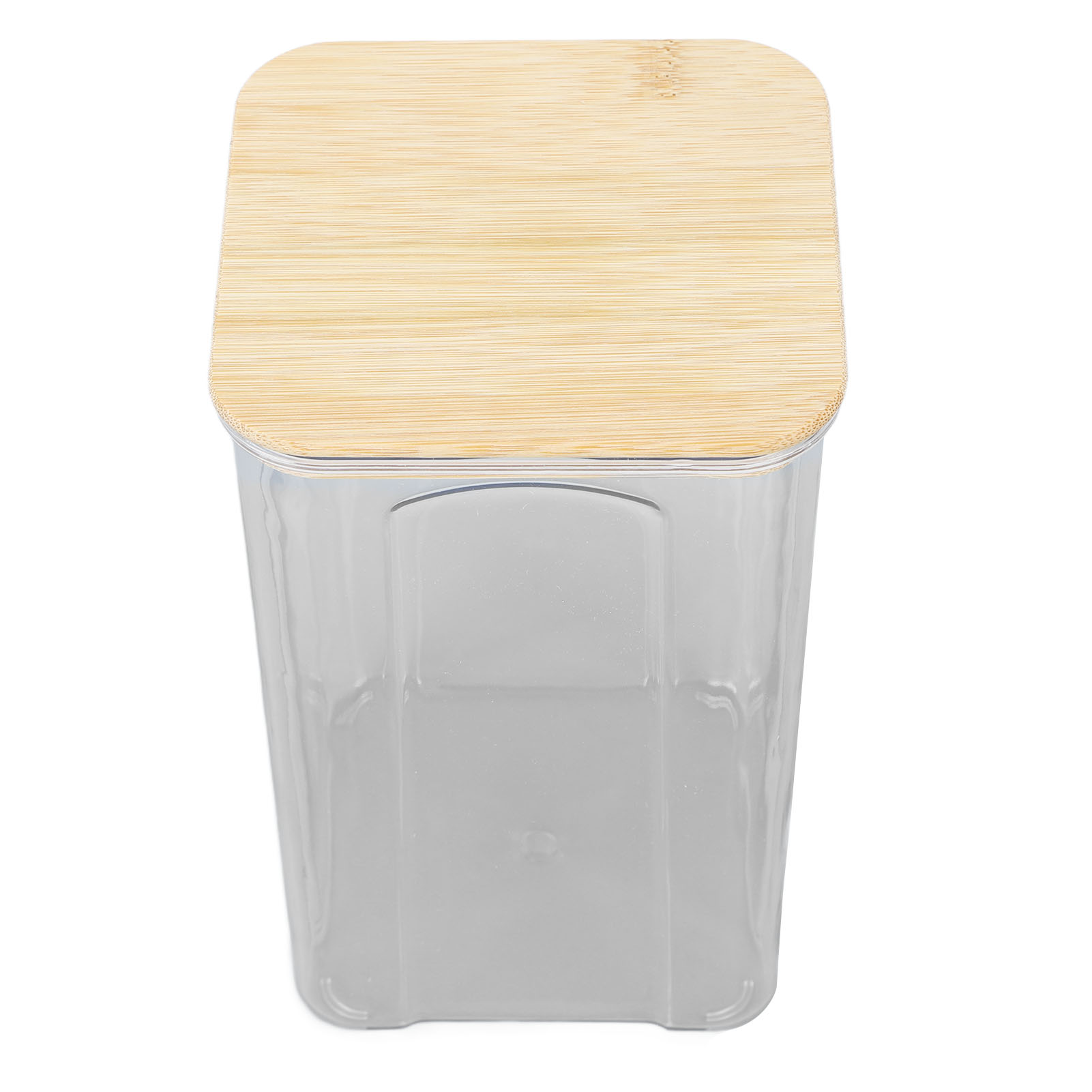 Luftdichtes, Durchsichtiges Vorratsglas Mit Bambusdeckel Für Nudeln, Mehl, Müsli, Reis, Tee, Kaffee, 1400 Ml, 10,7 X 17 Cm