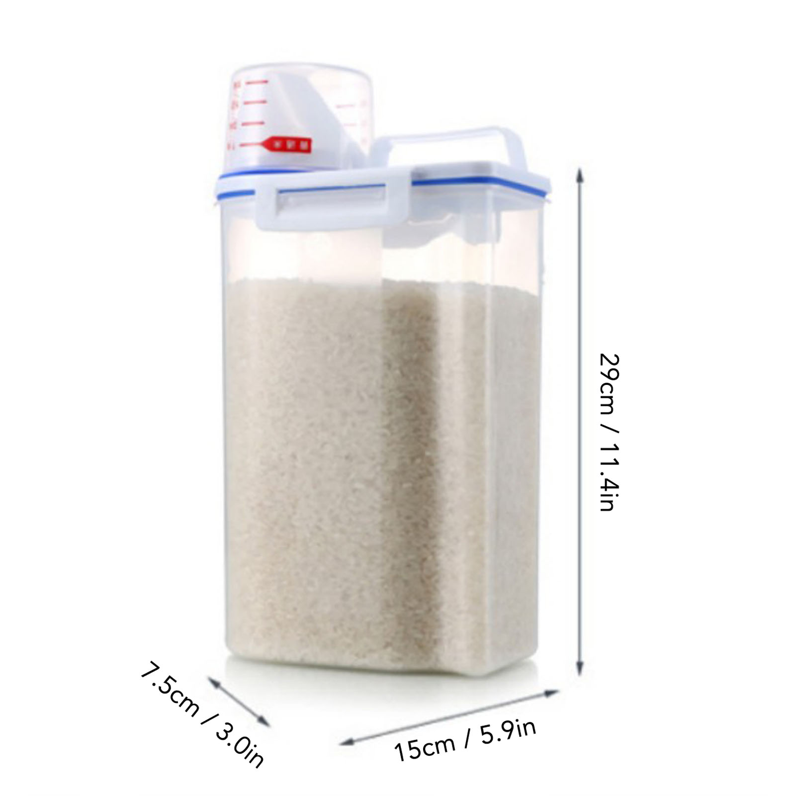 Tragbare Reisaufbewahrungsbox, 2 Kg, Luftdicht, Lebensmittelechter Pp-kunststoff, Transparenter Behälter