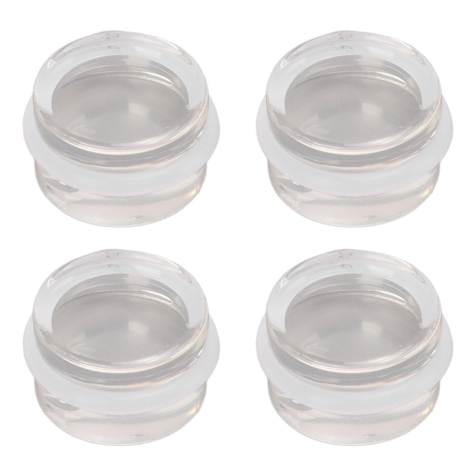 Set Mit 4 Runden, Transparenten Türstoppern Aus Acrylglas, Kein Bohren Erforderlich, Für Wohnzimmer Und Badezimmer