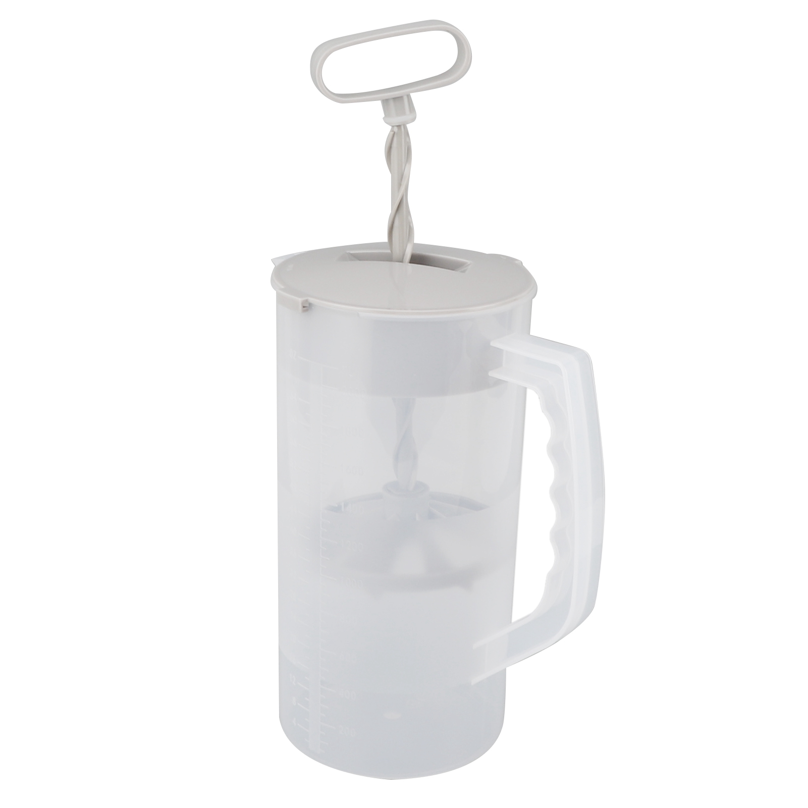 Manueller Entsafter (2000 Ml), Transparenter Fruchtmixer Mit Skala, Luftdichter Deckel, Haushalts-zitruspresse
