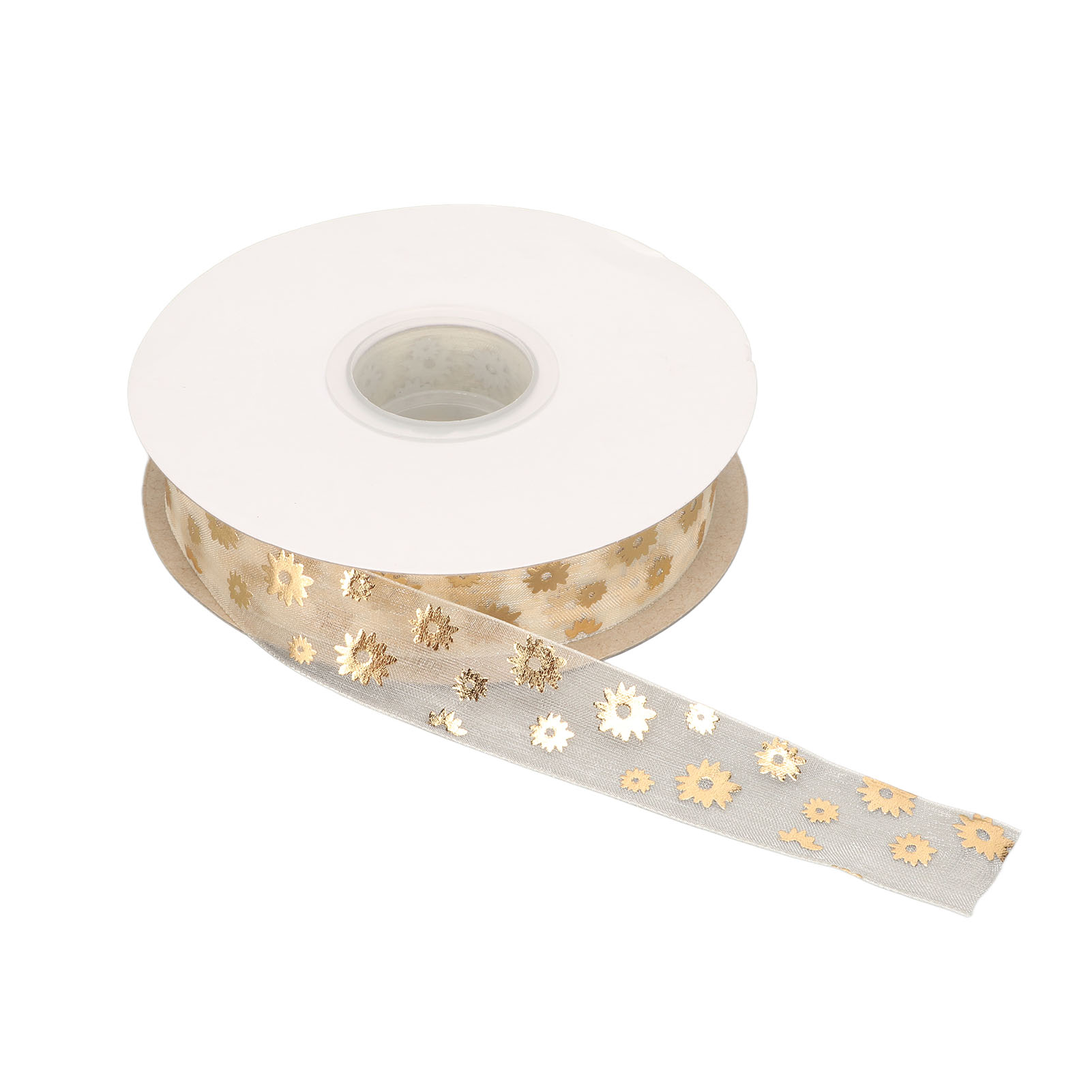 Dekoratives Geschenkband Aus Metalldraht Für Blumensträuße, Kränze, Bastelprojekte Und Gebäck – 50 Yards Gold