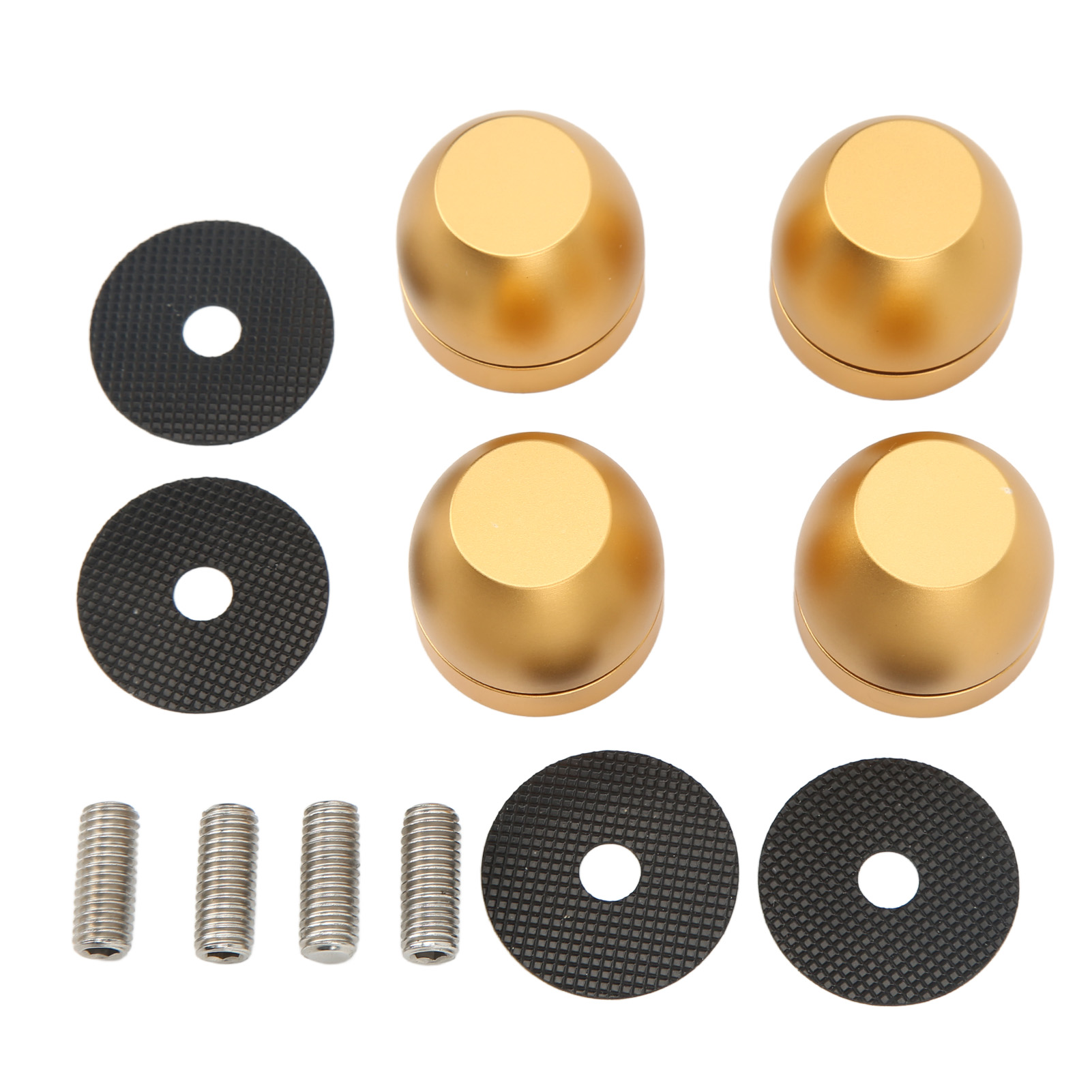Lautsprecherständer Aus Aluminium, Vibrationsdämpfende Isolationsfüße, 4 Stück, Goldfarben, Zur Reduzierung Von Audioresonanzen.