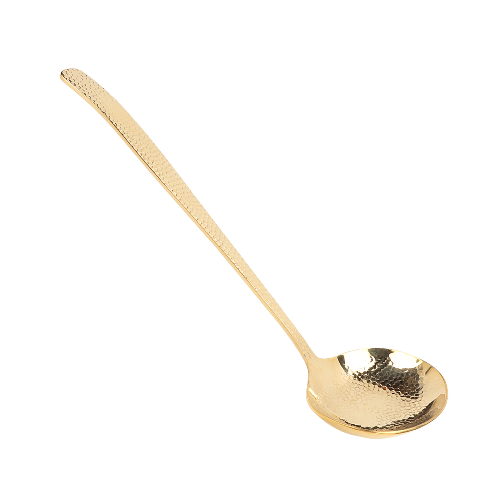 Elegante Und Langlebige Schöpfkelle Aus Goldfarbenem Messing, Ausgewogenes Gewicht, Multifunktionaler Löffel Für Küche Und Haushalt.
