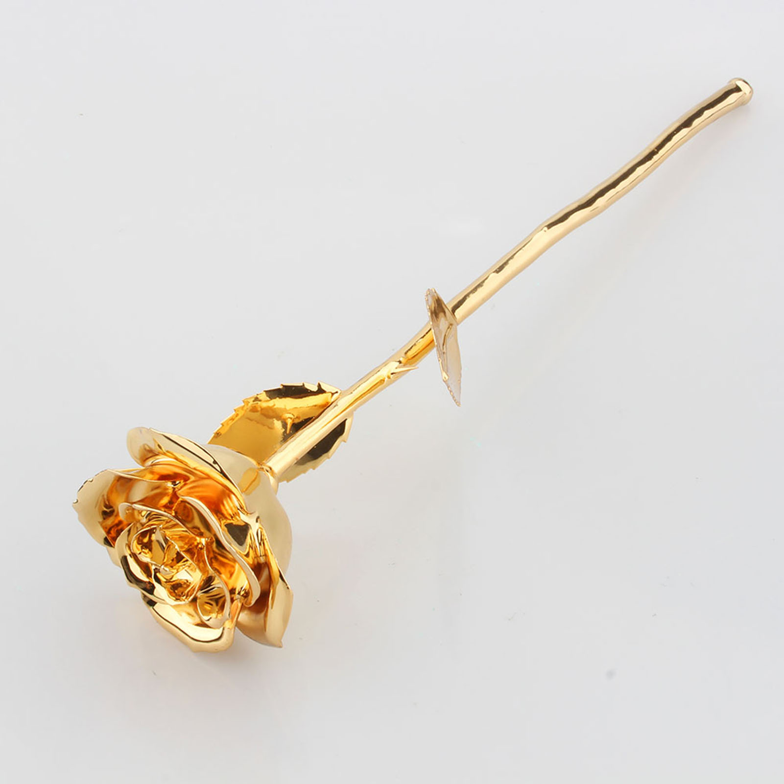 Echte Goldene Rose Mit Langem Stiel, Goldbeschichtete Blüte, Geschenk Zum Muttertag, Geburtstag, Hochzeit