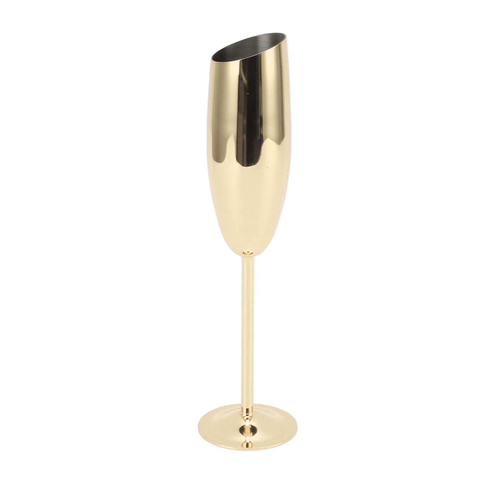 Champagner-coupe Aus Goldfarbenem Edelstahl, Rost- Und Verfärbungsbeständiges Metallglas, Abgeschrägter Rand, Für Partys, Feiern Und Zuhause.