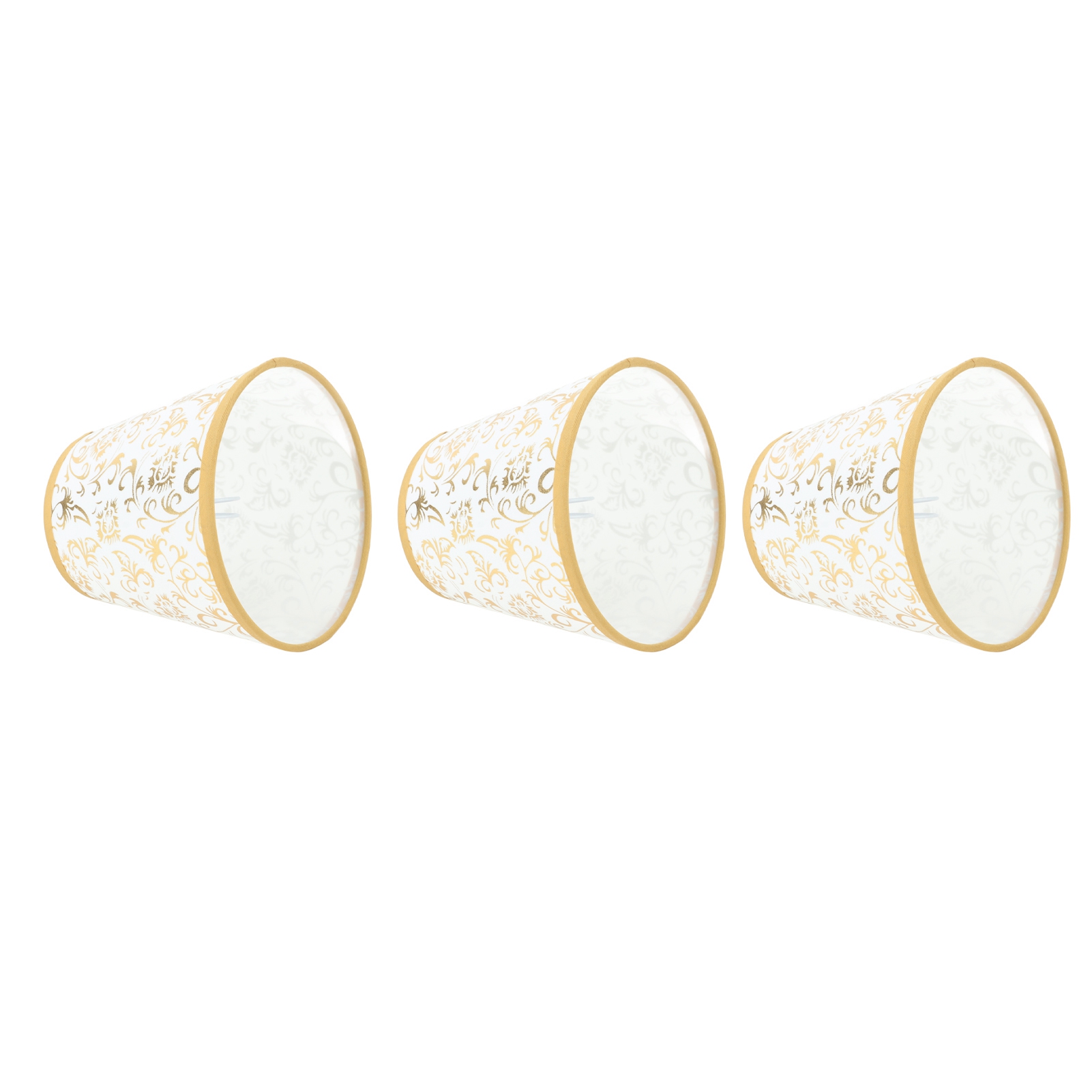 Moderne, Aufsteckbare Stofflampenschirme, 3-teilig, Gold, Für E14-glühbirnen, Kronleuchter Und Tischlampen