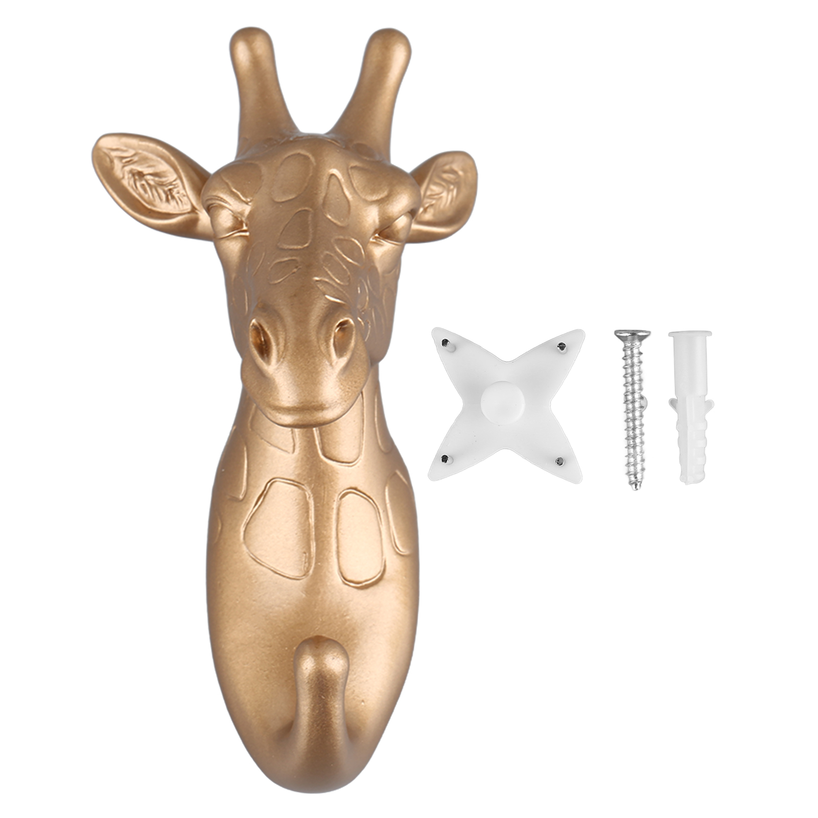 Goldener, Giraffenförmiger Wandhaken Aus Kunstharz Für Mäntel, Handtücher Oder Schlüssel