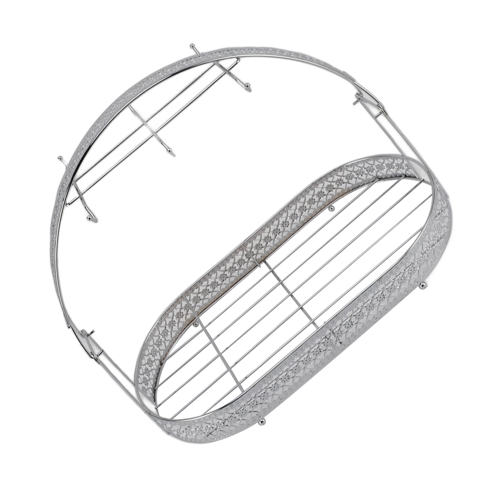Becherhalter Aus Eisen, Kaffeetassen-organizer, Tassenabtropfgestell Mit 6 Haken, Abtropfgestell Für Arbeitsplatte, Schrank, Tisch, Küche, Restaurant, Büro, Silberfarben