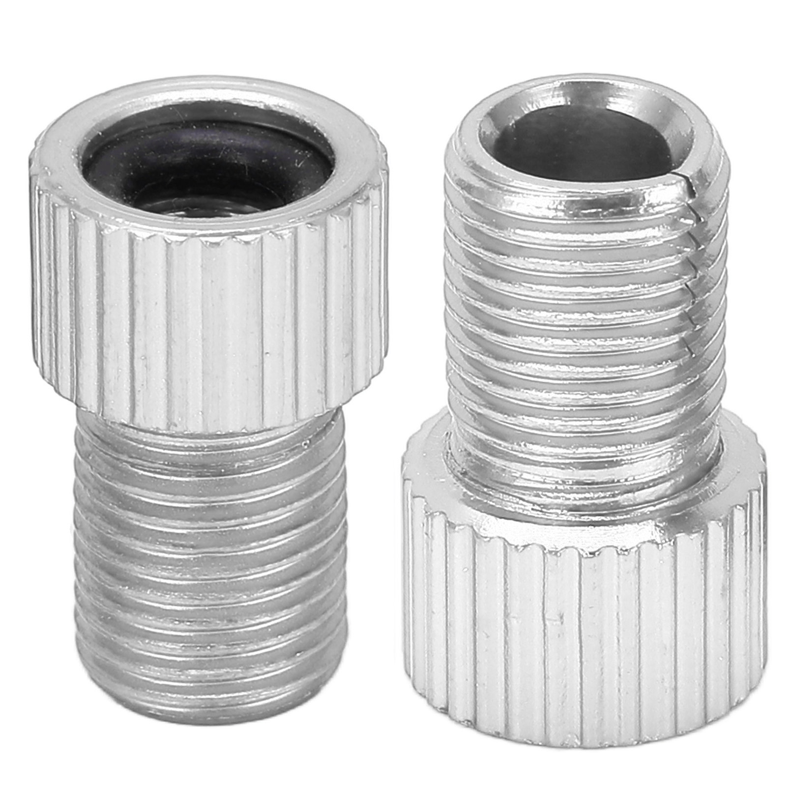 Set Mit 2 Presta-auf-schrader-ventiladaptern, Mountainbike-pumpe, Silber, Verschleißfest