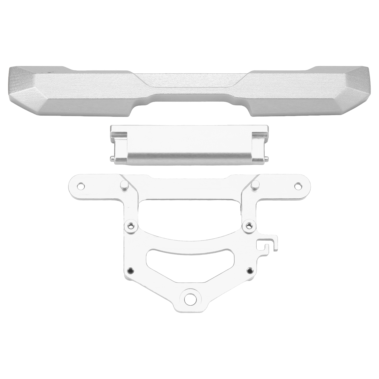 Rc-heckstoßstangenset Aus Aluminiumlegierung, Ersatzteil Für Axial Scx24 Ford Bronco 1/24 Crawler, Silber