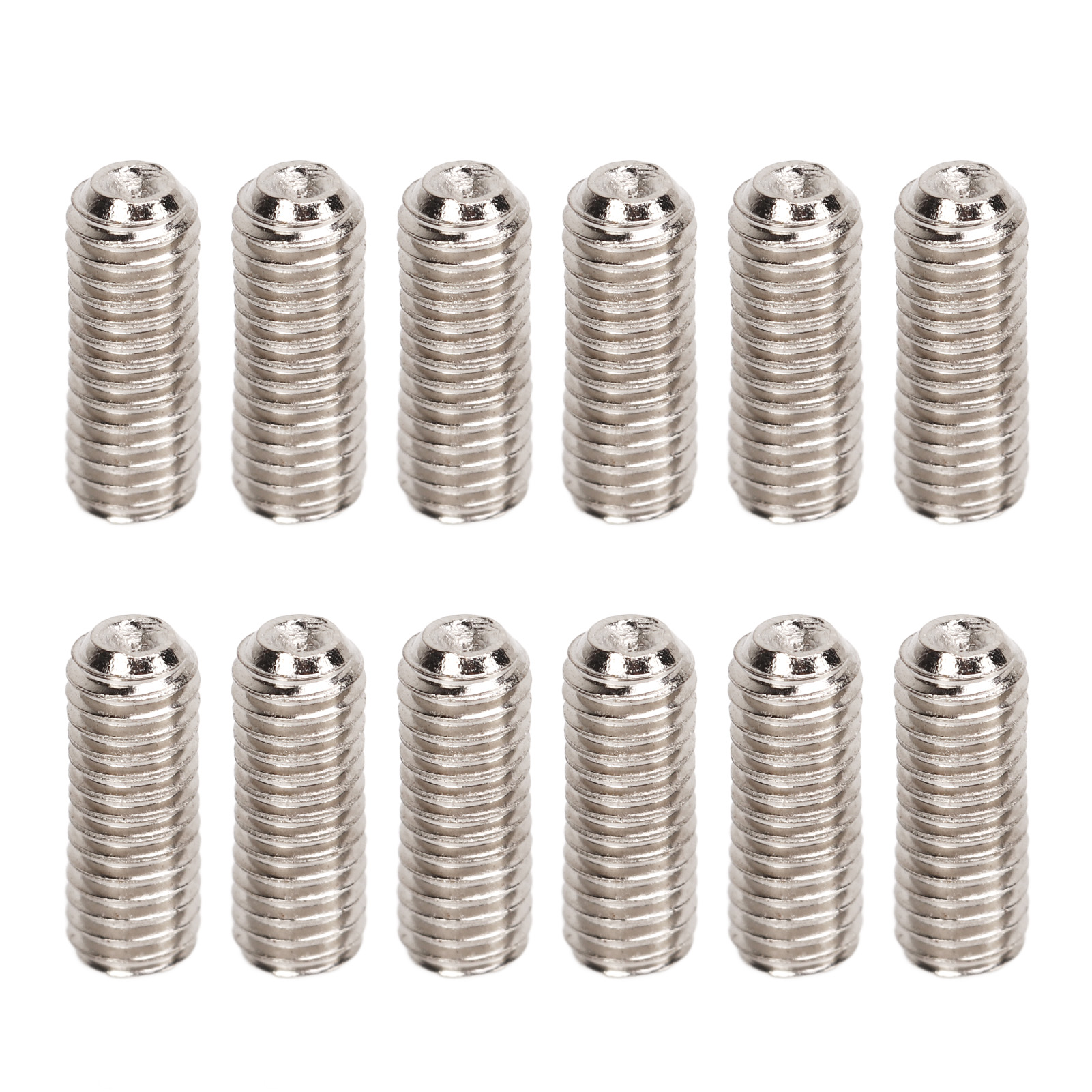 Set Mit 12 Metall-sattelhöhenverstellschrauben, E-gitarren-stimmset, Stegteile, Zubehör, Silber