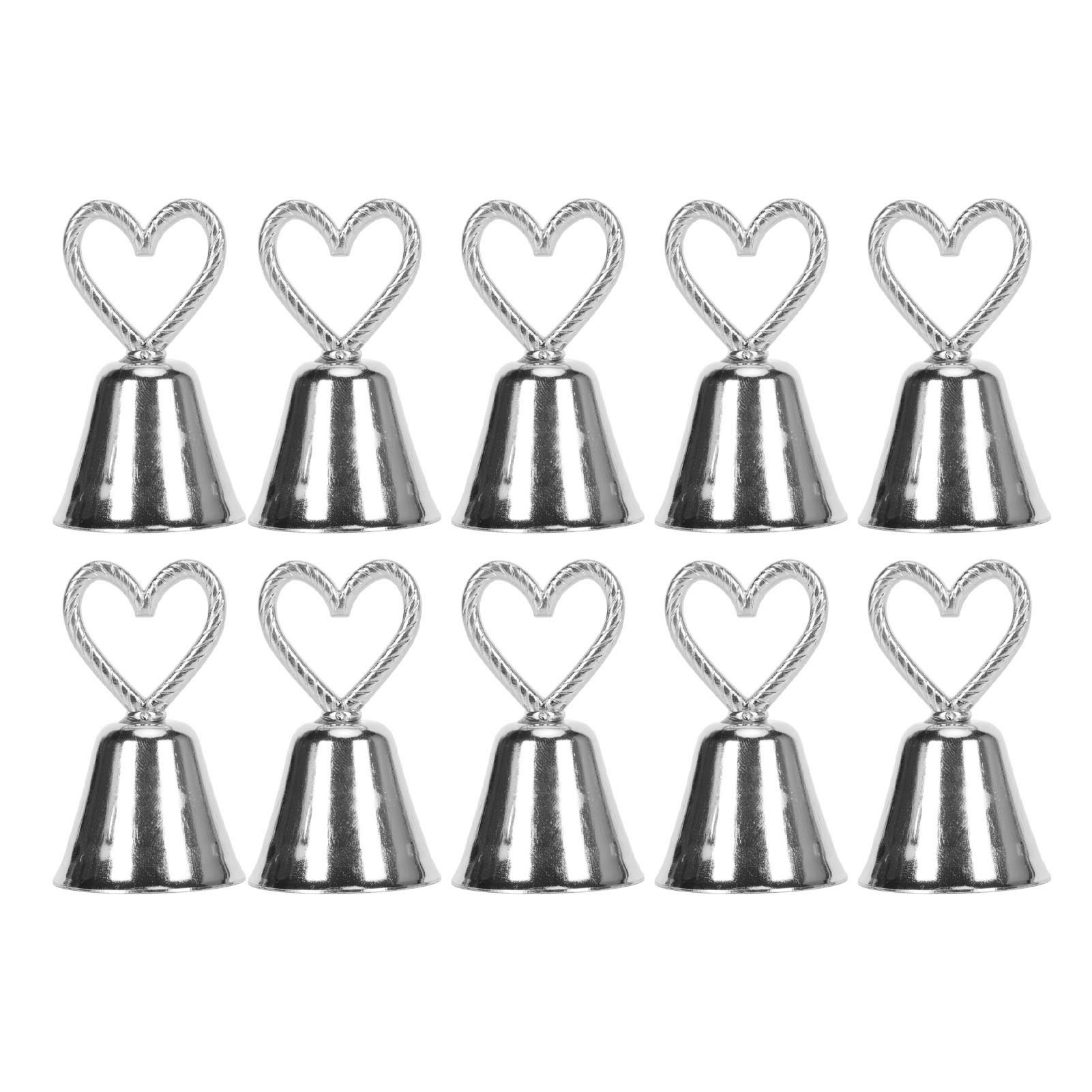 Set Mit 10 Tischkartenhaltern Im Europäischen Stil, Innovative Glocke Für Tischkarten, Hochzeit, Restaurant, Silber