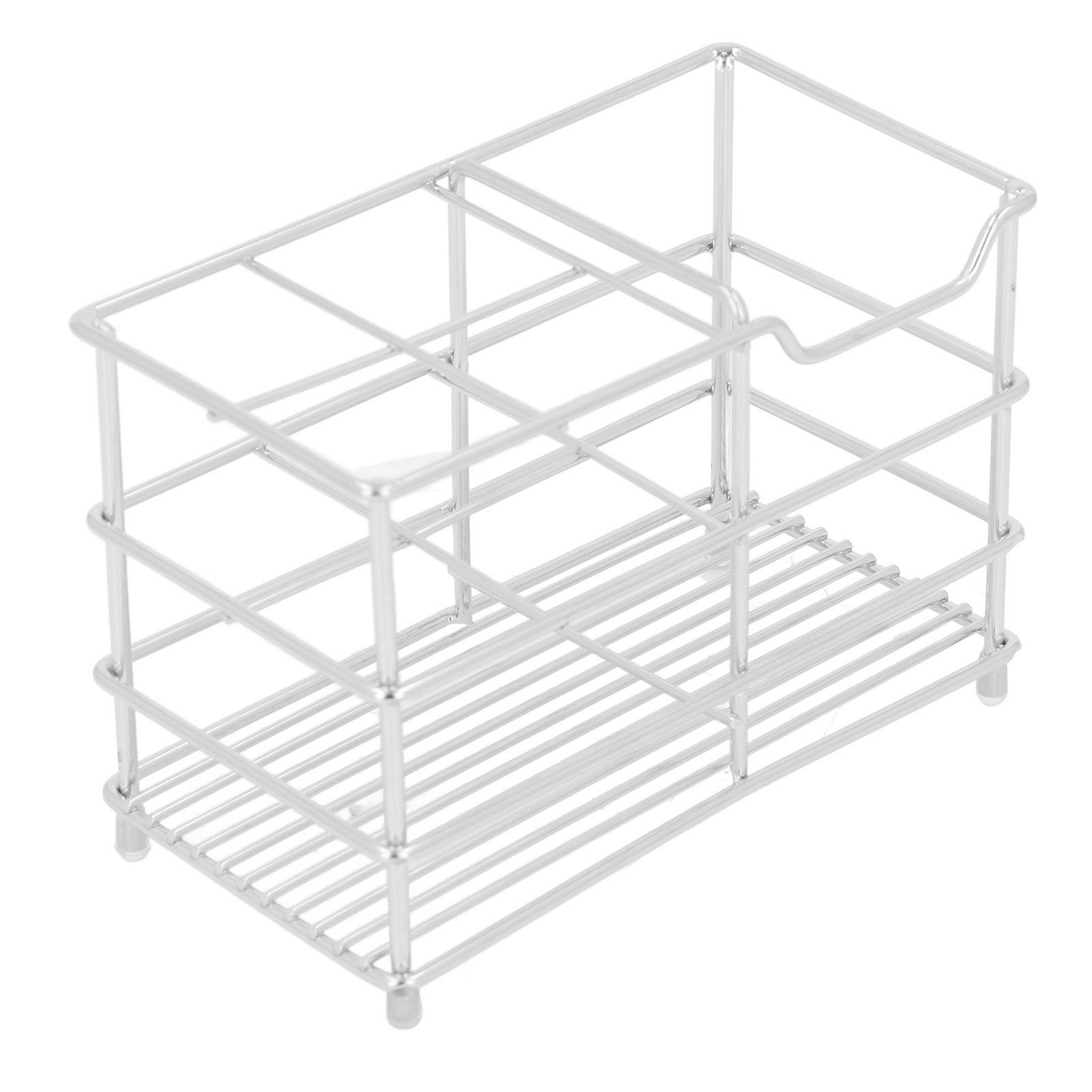Zahnbürstenhalter Aus Silberfarbenem Edelstahl, Mehrzweckhalter Für Zahnbürste Und Zahnpasta, Badezimmeraccessoire