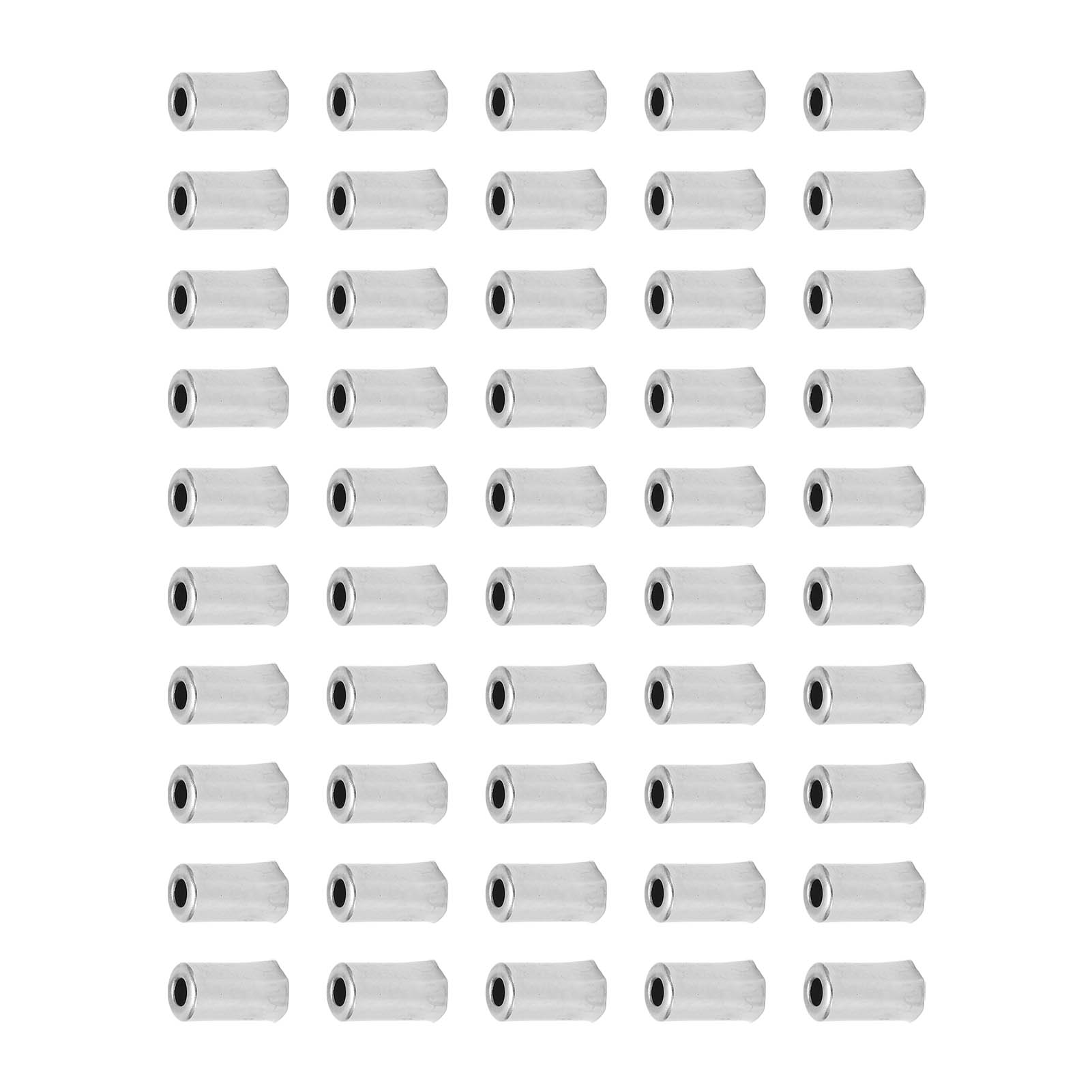 50 Fahrradbremsendkappen, Silberfarben, Metall, Kupfer, 5 Mm, Fahrradzubehör
