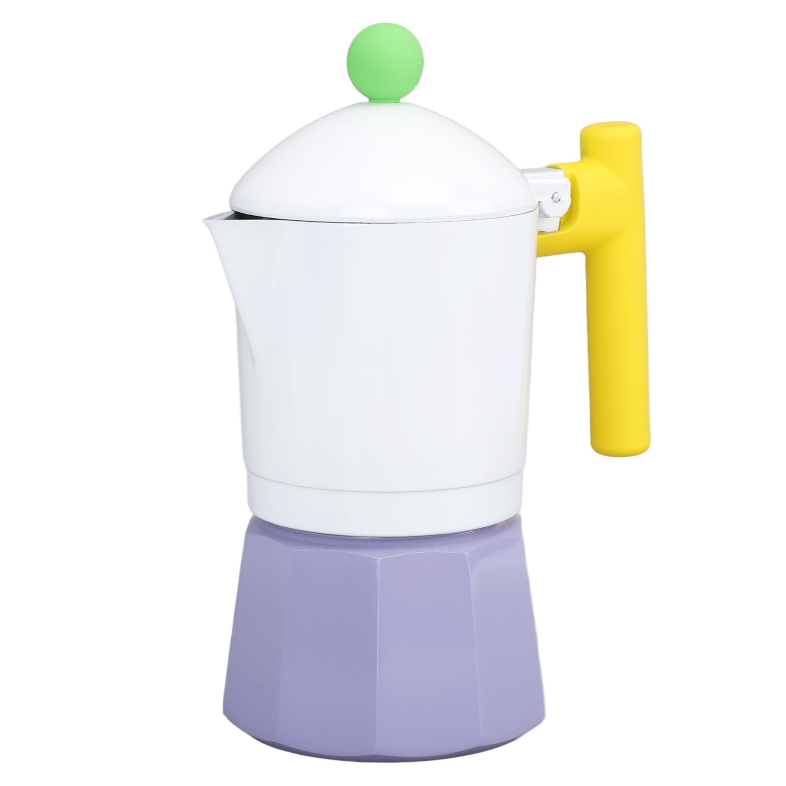 Moka-kanne Aus Aluminiumlegierung, Italienischer Herdkocher, Lila Moka-kaffeebereiter Für Zuhause, Büro Und Reisen
