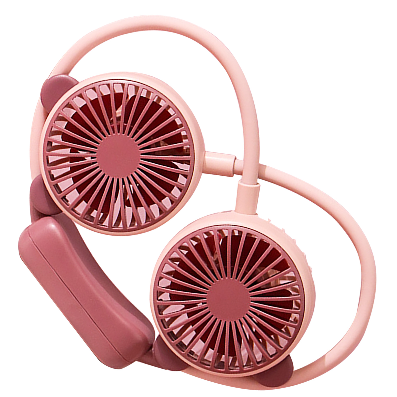 Mini-nackenventilator, Tragbar, Per Usb Aufladbar, Freihändig, Faltbar, Lila Taro, Für Büro Und Reisen