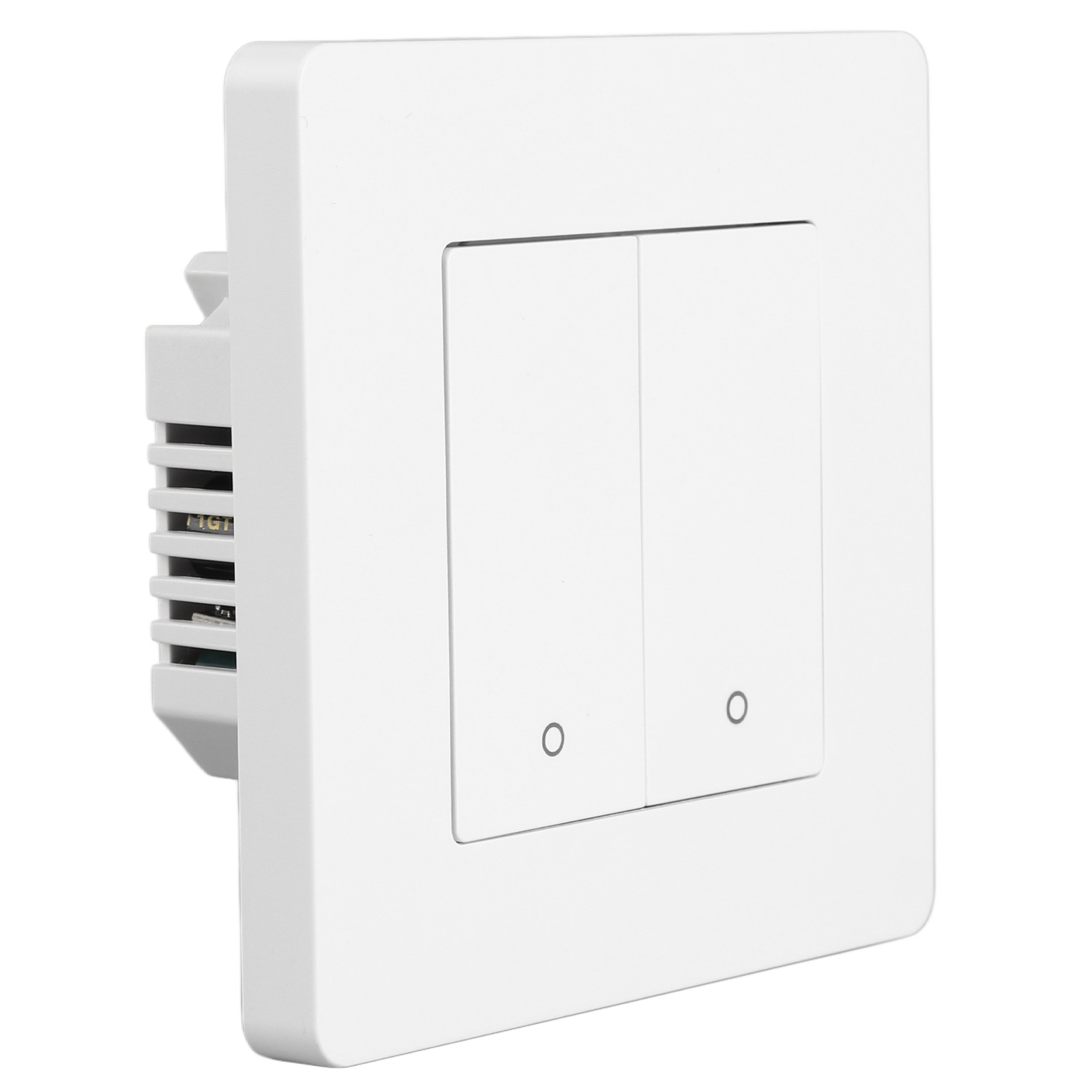 Zigbee 2-fach Smart-schalter Mit Timer, Dimmfunktion, Umkehrfunktion, Zwei Bedienfeldern, Weiß, Ac100-240v