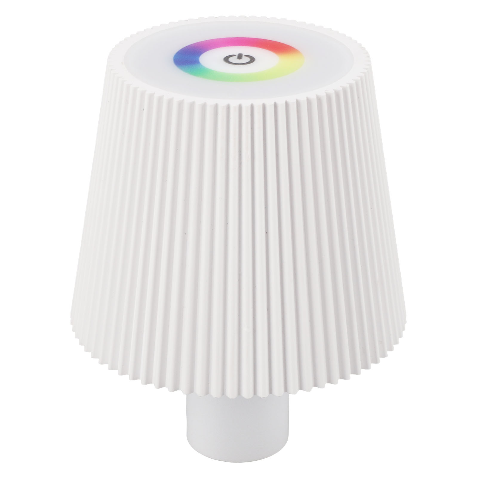 Plissierte Led-flaschenlampe, Ip54 Wasserdicht, 4 Helligkeitsstufen, Pulsierende Farben, 2000 Mah Kabelloses Nachtlicht Für Café, Bar, Zuhause, Weiß