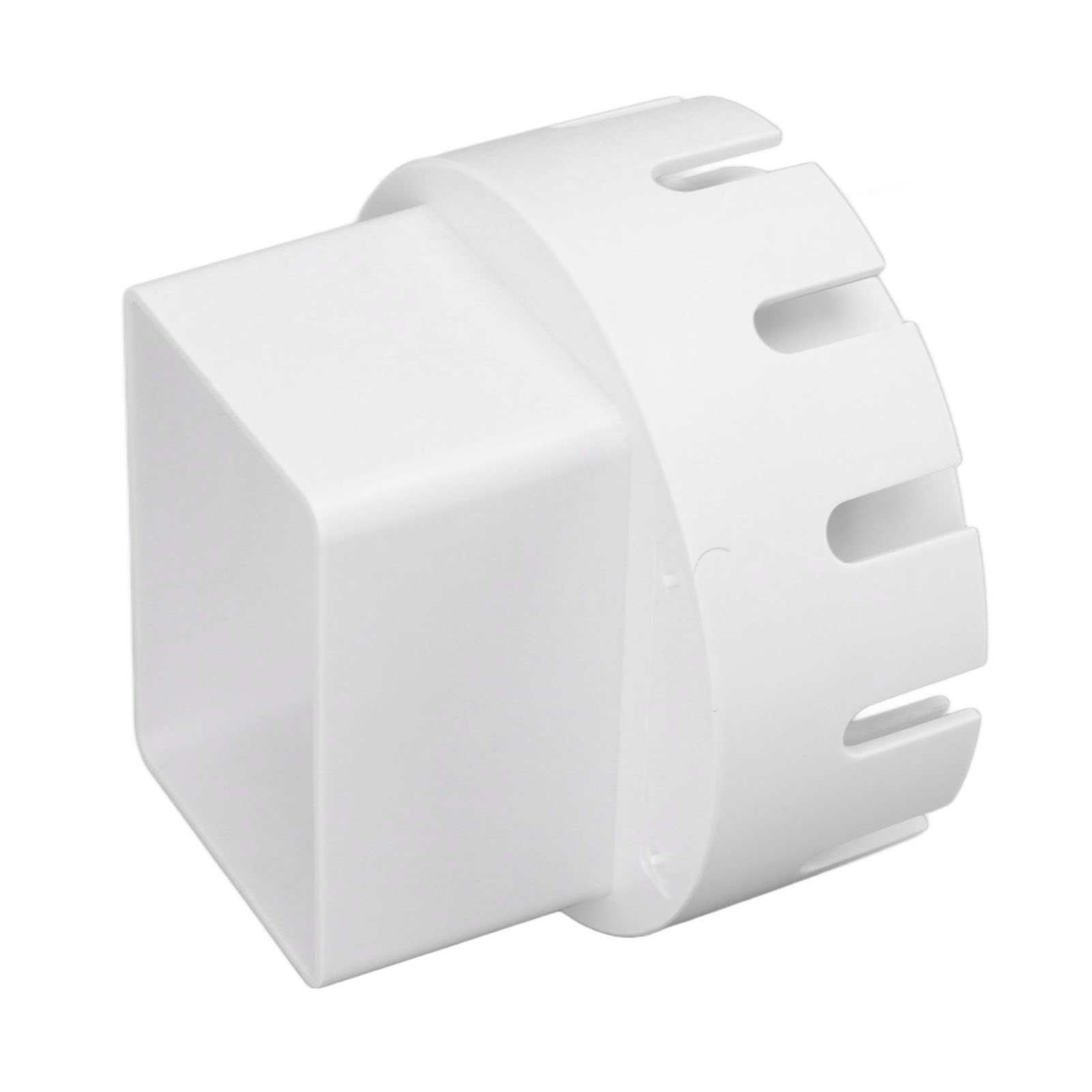 Kunststoff-fallrohranschluss, Ersatz-ablaufadapter, Fallrohrverbinder Mit Schraube, Weiß, Größe S, 2 X 3 Zoll