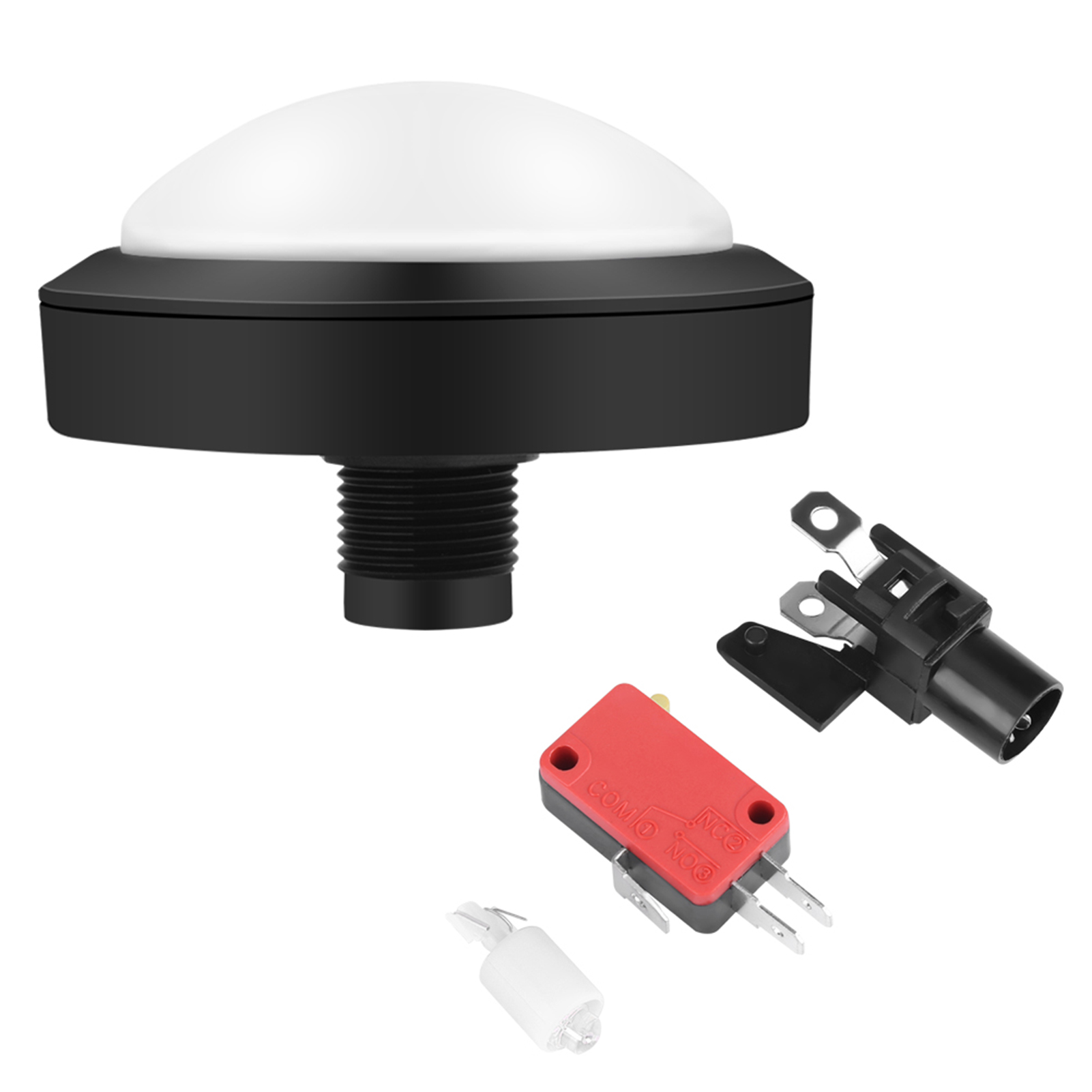 100 Mm Weißer, Gewölbter Led-arcade-knopf Für Spielkonsolen, Ersatzteil