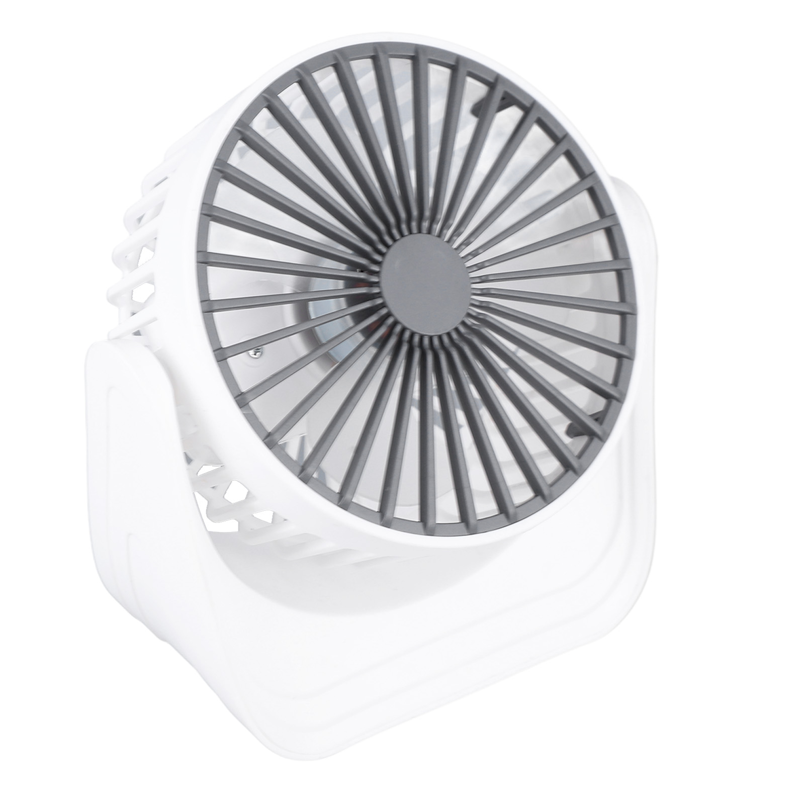 Mini-usb-tischventilator, Wiederaufladbar, 1200 Mah, Weiß, 3 Geschwindigkeitsstufen, 360°-drehung, Kleiner Tragbarer Ventilator Für Reisen, Camping Und Zuhause