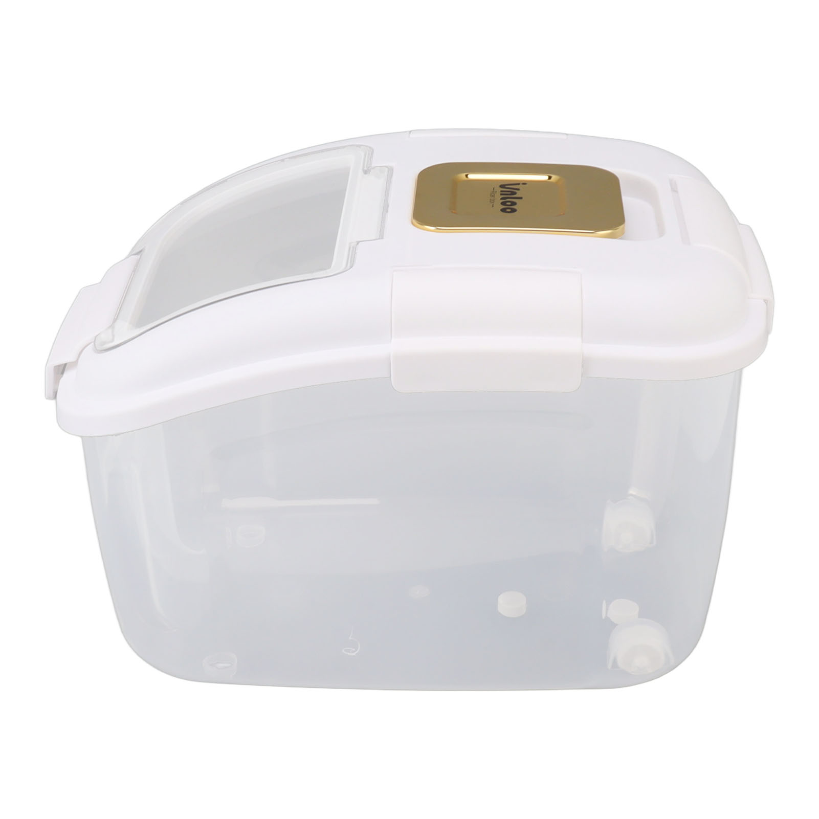 Reisaufbewahrungsbox Mit Transparentem Deckel, Insektensicher, Großes Fassungsvermögen, Luftdicht, Lebensmittelbehälter Für Zuhause, Weiß, 5 Kg