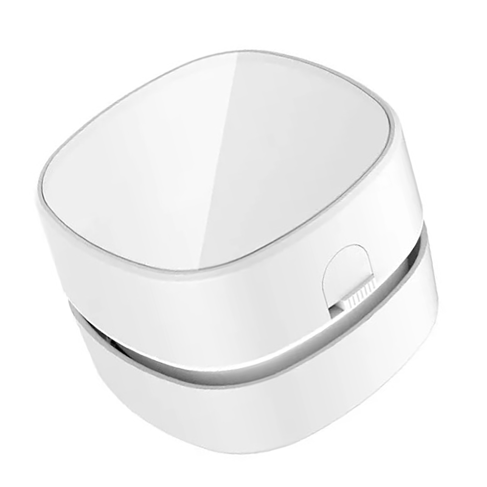 Mini-akku-tischstaubsauger In Weiß Für Krümel Und Staub