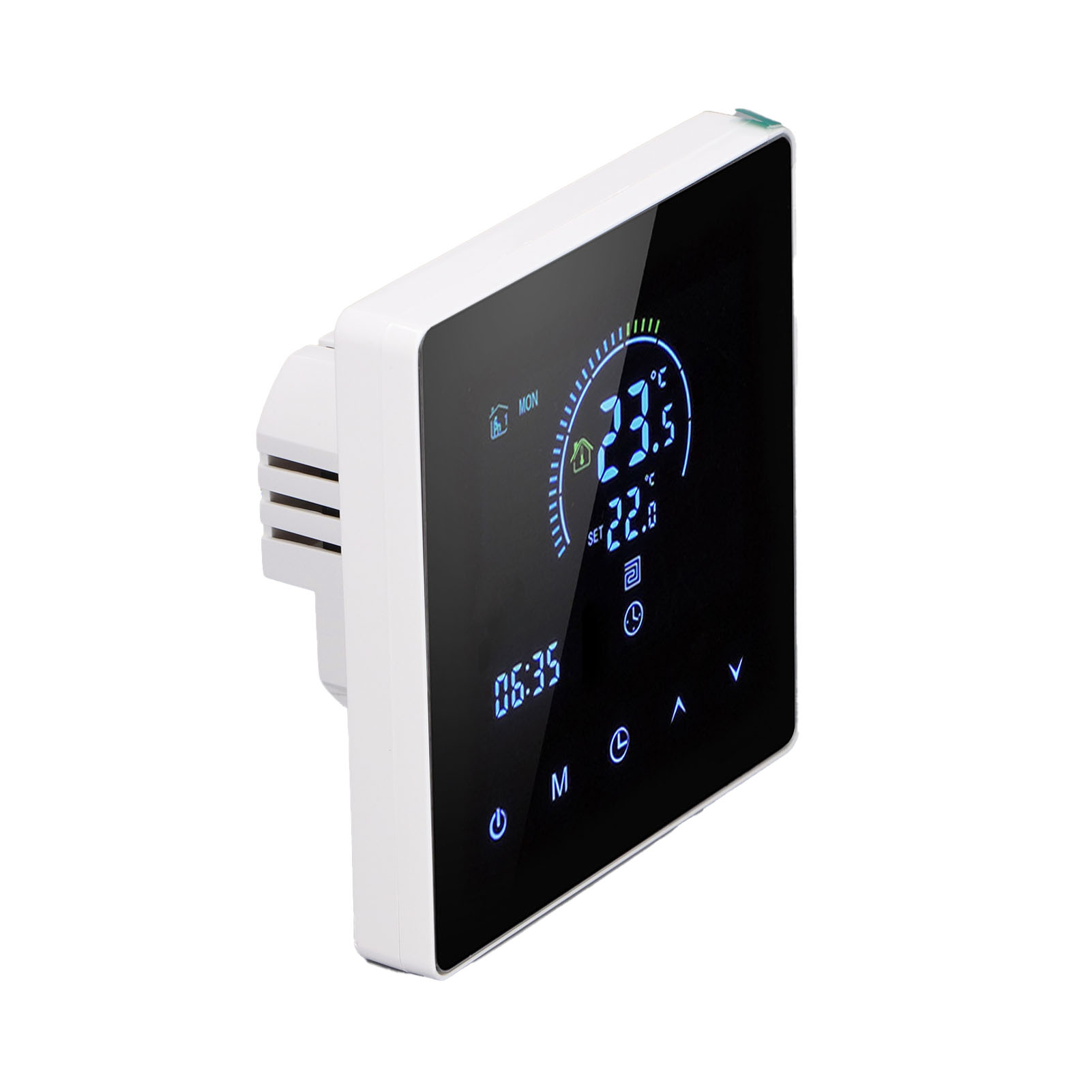 Intelligenter 3a-thermostat Mit Farb-lcd-touchscreen Für Warmwasserheizung, Heizkessel, Haushalt, Büro, Einkaufszentrum, Geschäft, Weiß, Standardmodell
