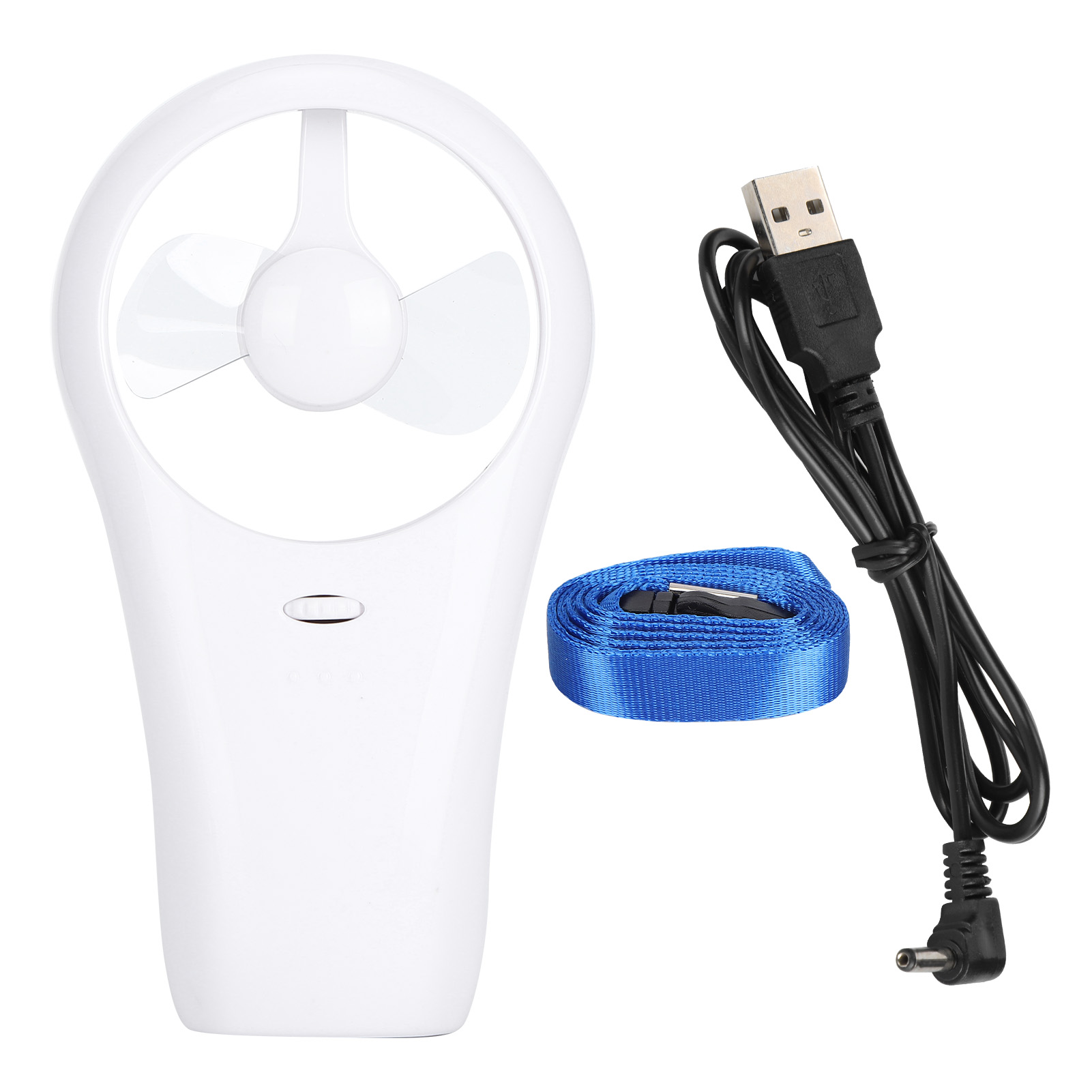 Mini-tragventilator, Geräuschlos, Usb-aufladbar, Weiß, Für Den Innen- Und Außenbereich