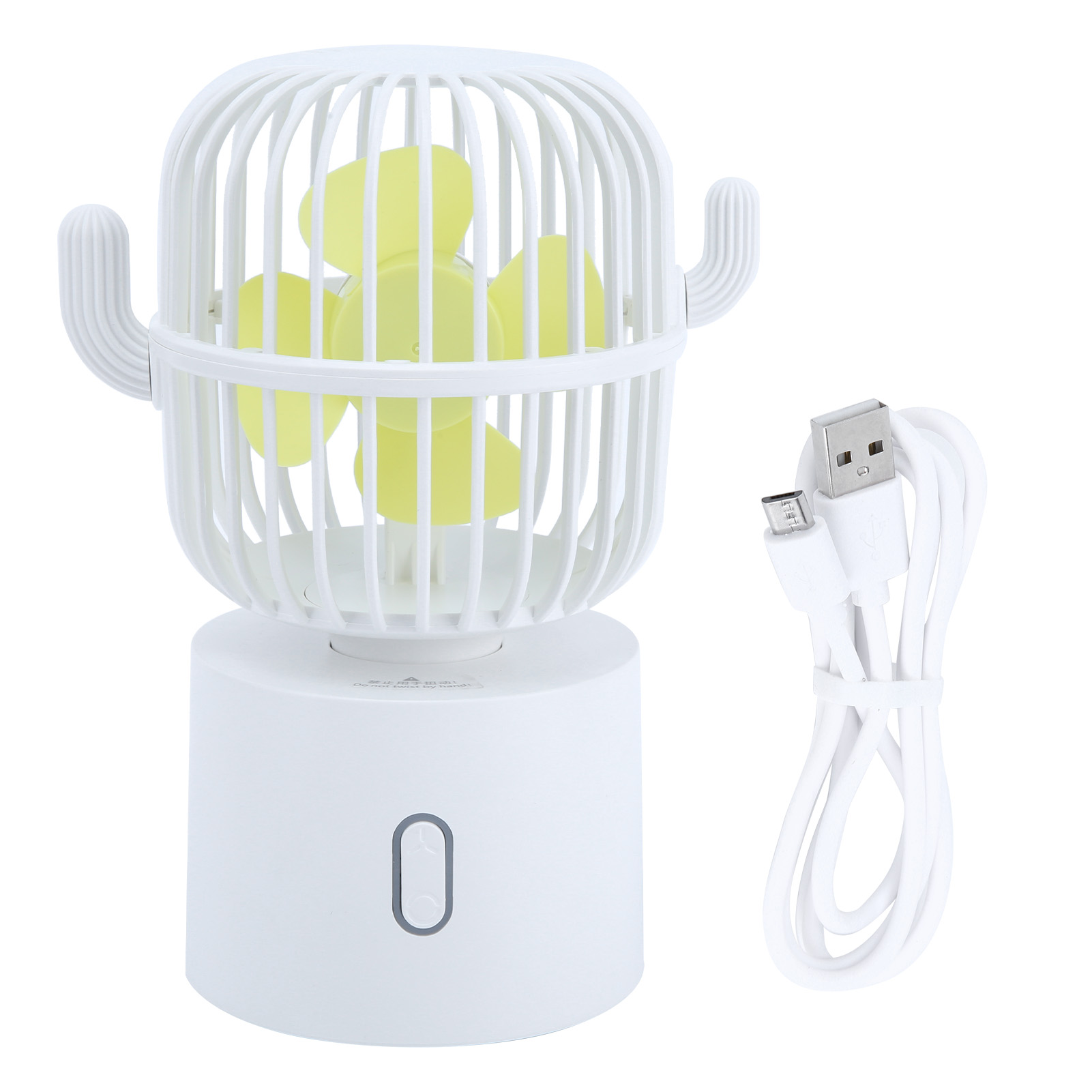Tragbarer, Weißer Mini-tischventilator Mit Usb-anschluss Und 3 Geschwindigkeitsstufen Für Zuhause, Büro Und Reisen